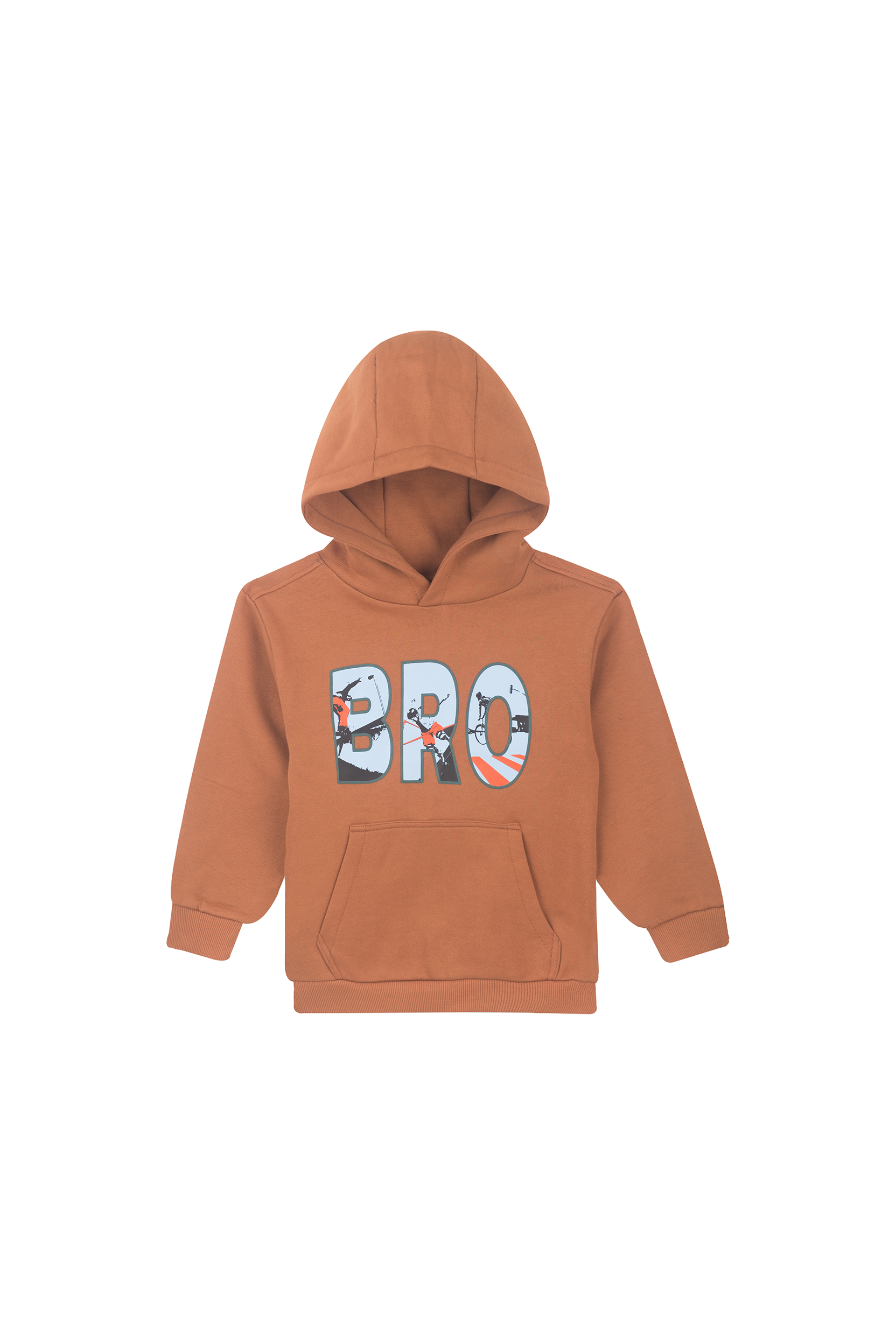 "Someone Sweater AWAITS-SB-16-B in cognac – vooraanzicht"