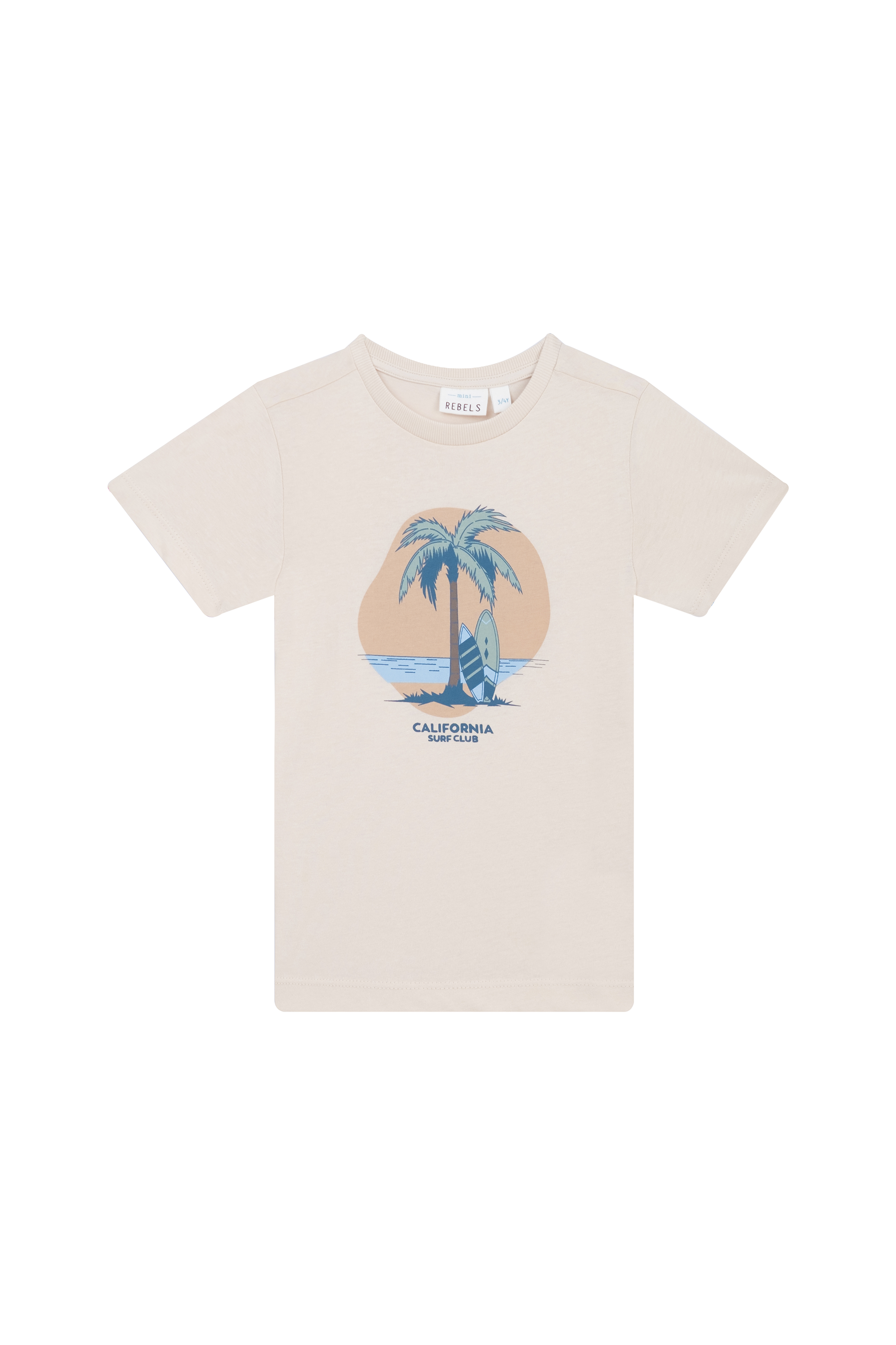 Mini Rebels T-Shirt Mateo-SB-02-F voorzijde surf palmboom