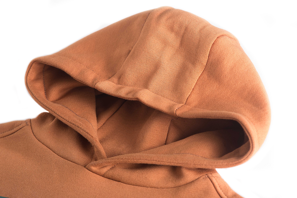 "Detailopname van Someone AWAITS sweater – katoen-polyester stof"