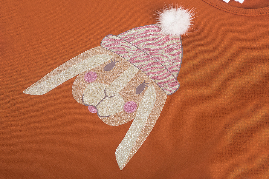 Someone Sweater AIDA-SG-03-D - Cognac detail konijn