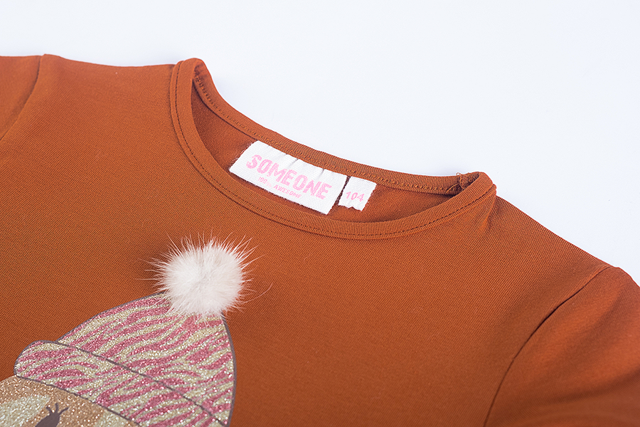 Someone Sweater AIDA-SG-03-D - Cognac detail hals