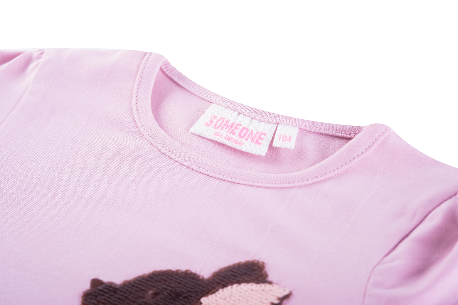 Someone Longsleeve DEERY-SG-03-C - Light Pink detail kraag