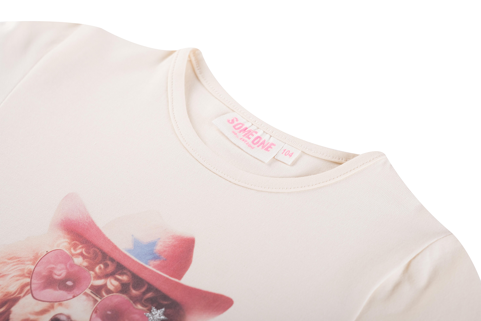 Someone Longsleeve DAPHNE-SG-03-F - Dark Ecru detail kraag