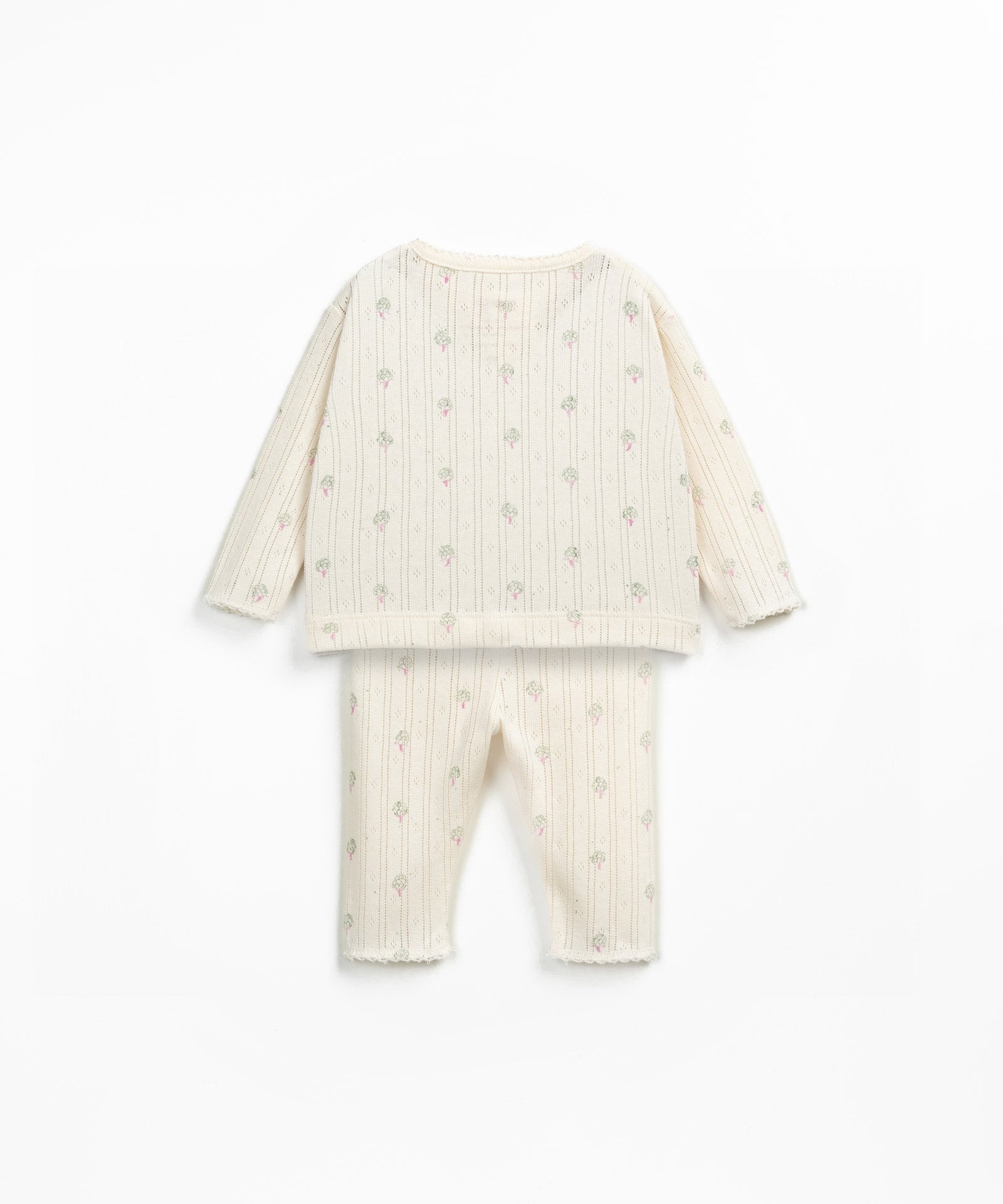 Play Up Printed Ajour Set - Grés achterzijde