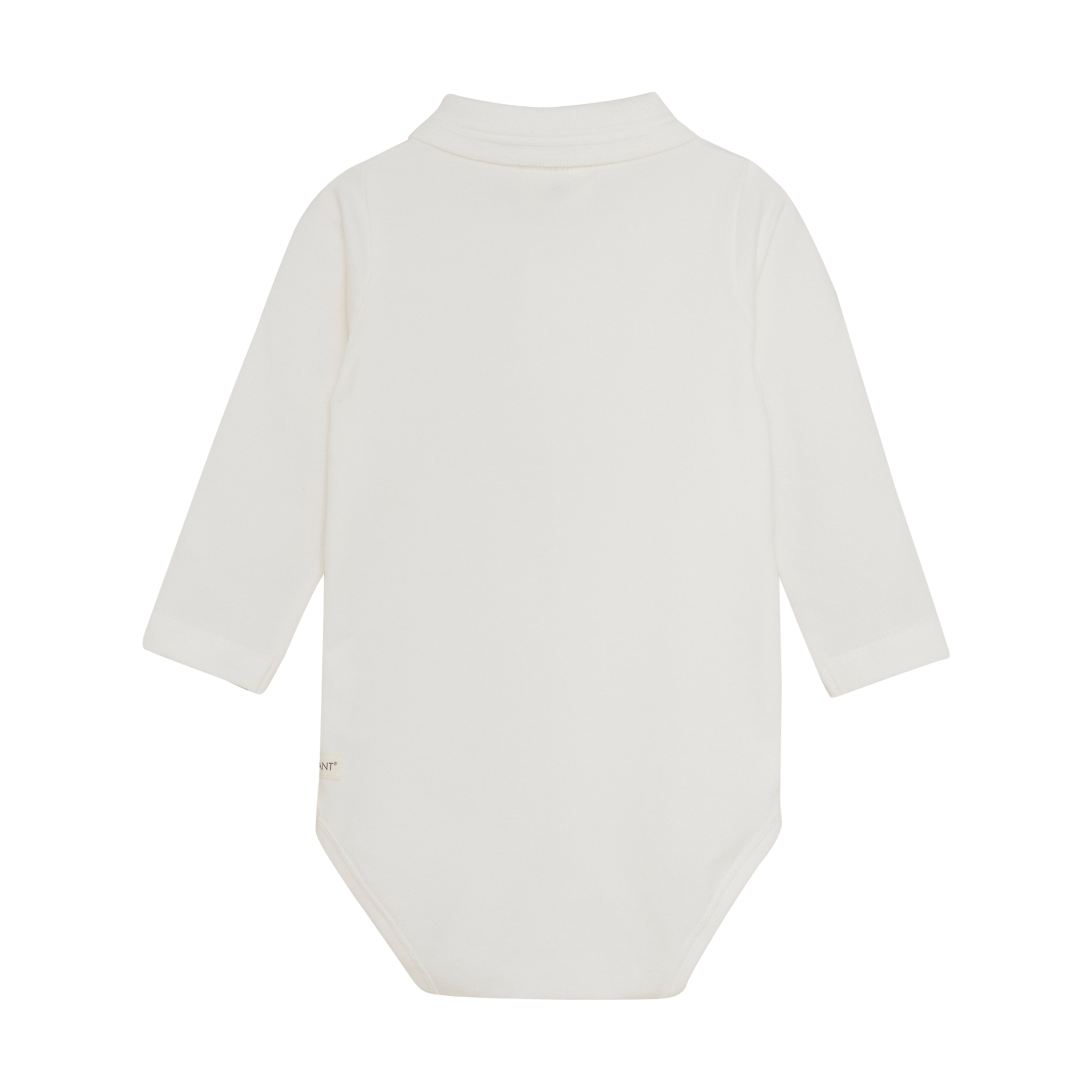 En Fant Body Longsleeve Polo - Egret Achterzijde