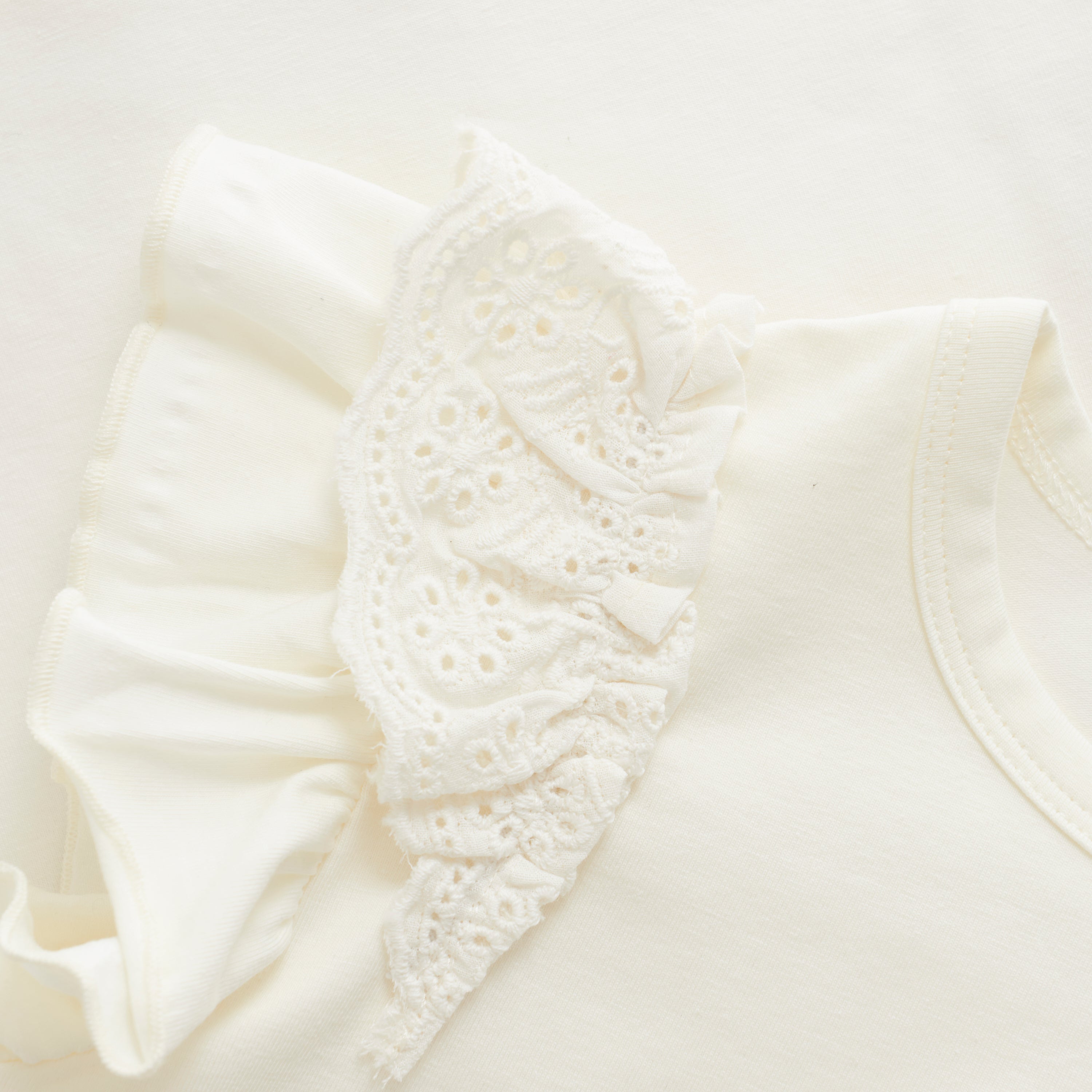 En Fant T-Shirt SS - Egret detail