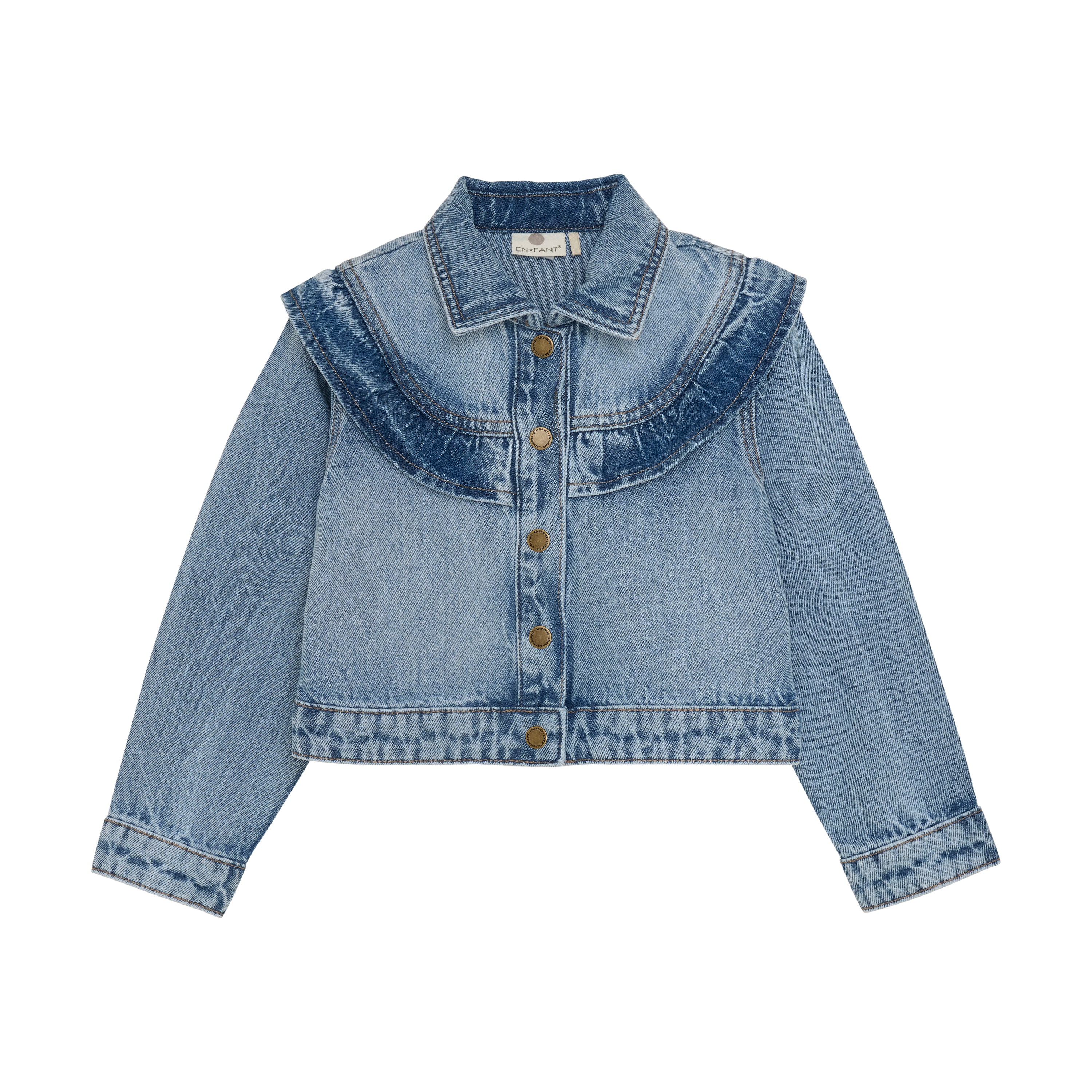 En Fant Jacket Denim - Light Denim Blue voorzijde