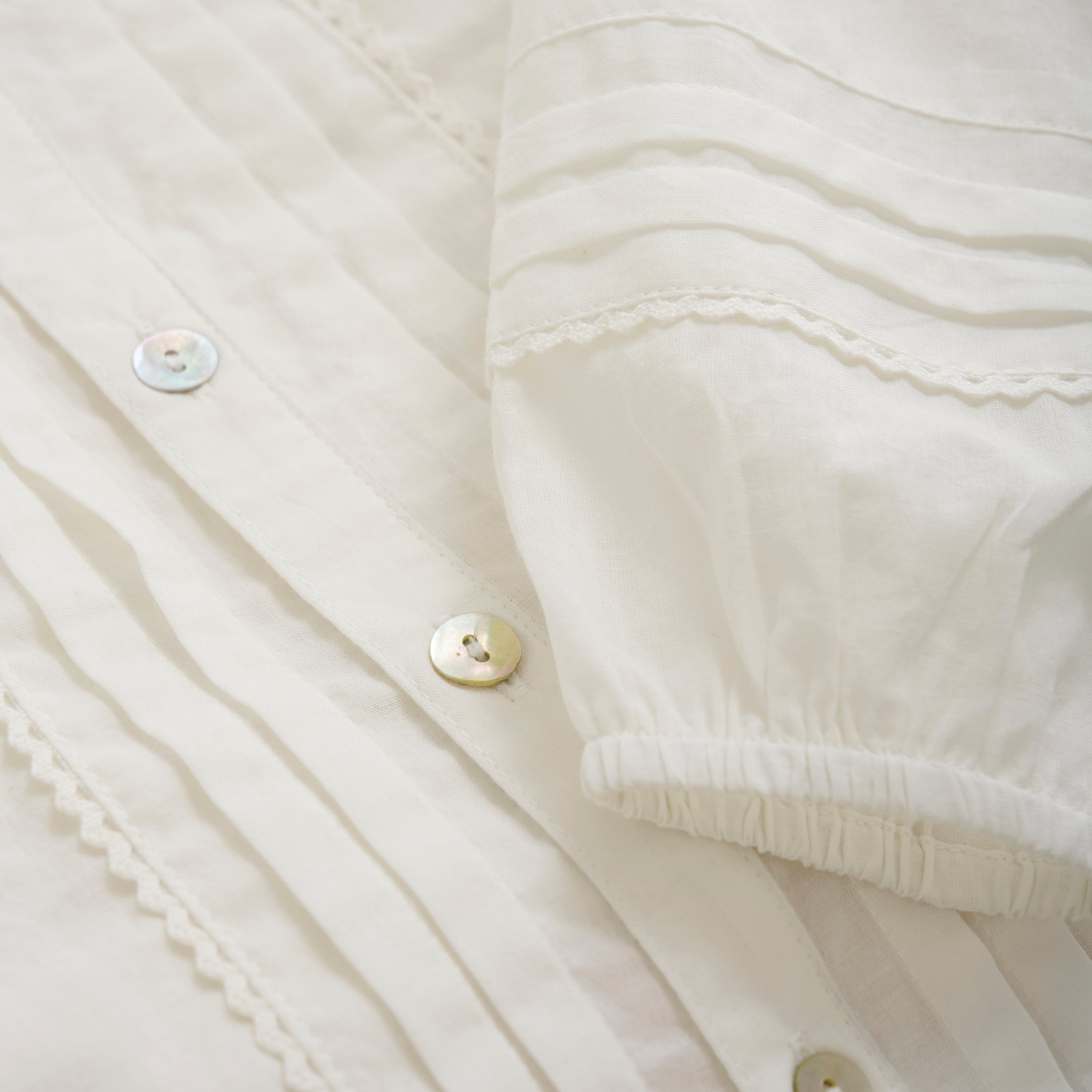 En Fant Shirt LS- Woven - Egret Detailfoto