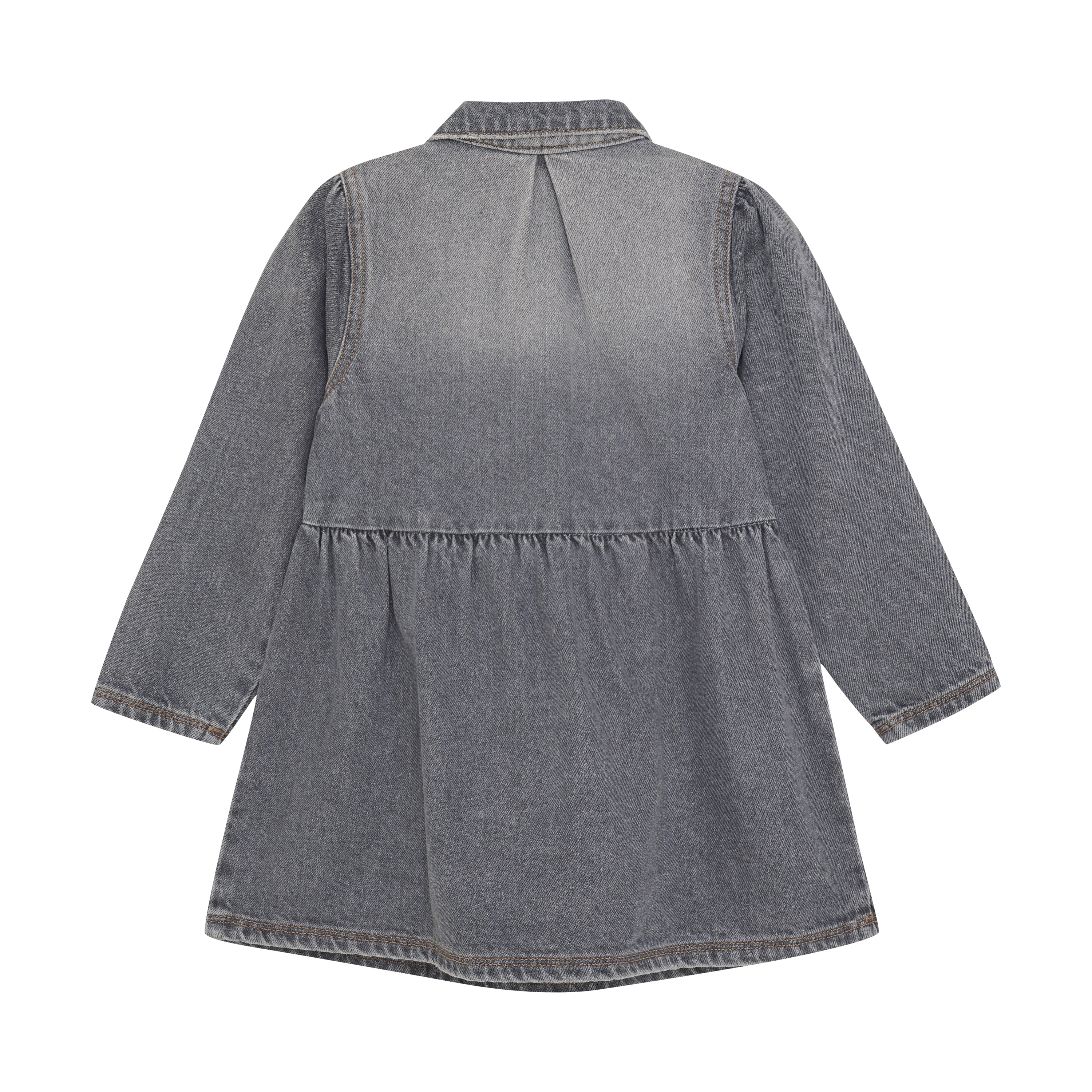 En Fant Dress Denim - Light Grey Denim Achterzijde