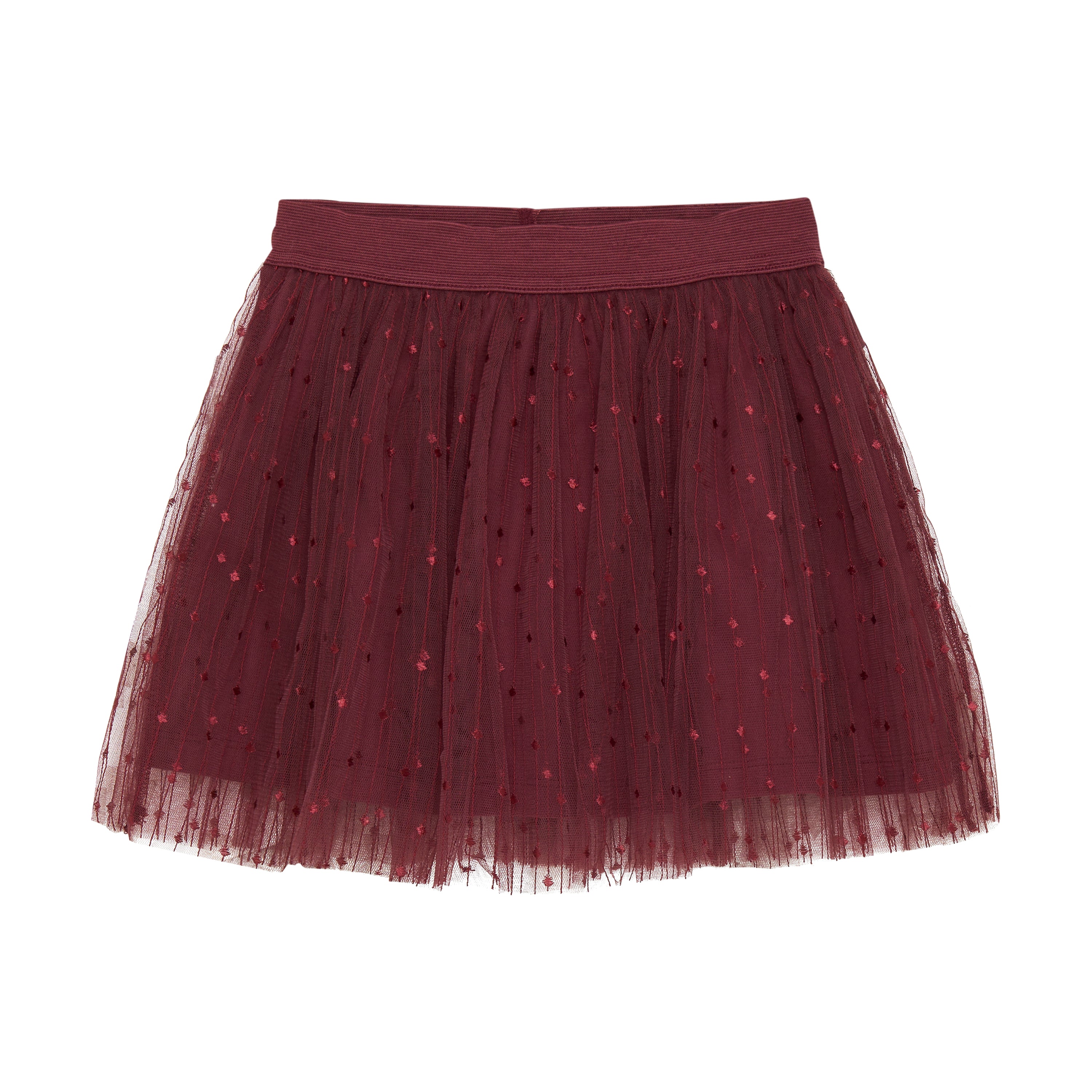 En Fant Skirt Tulle - Tawny Port Voorzijde