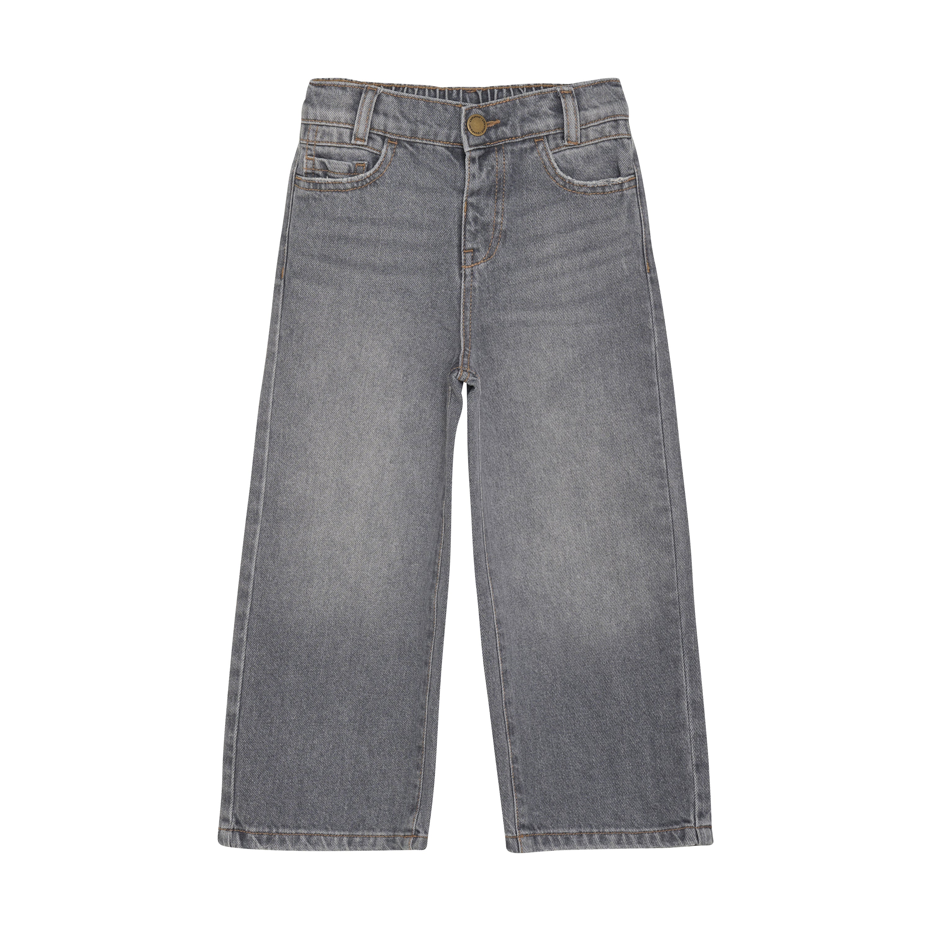 En Fant Wide Fit Jeans - Light Grey Denim Voorzijde