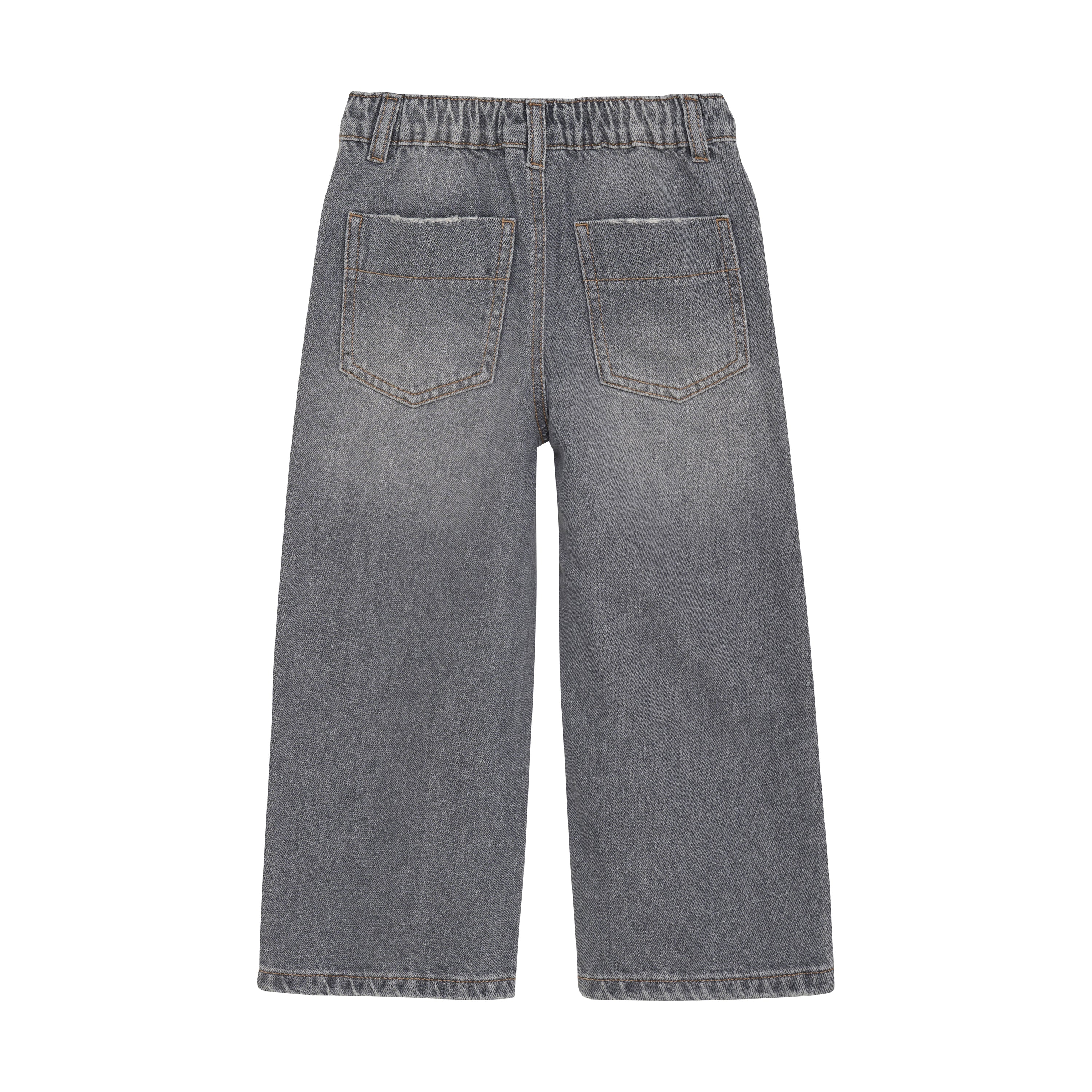 En Fant Wide Fit Jeans - Light Grey Denim Achterzijde