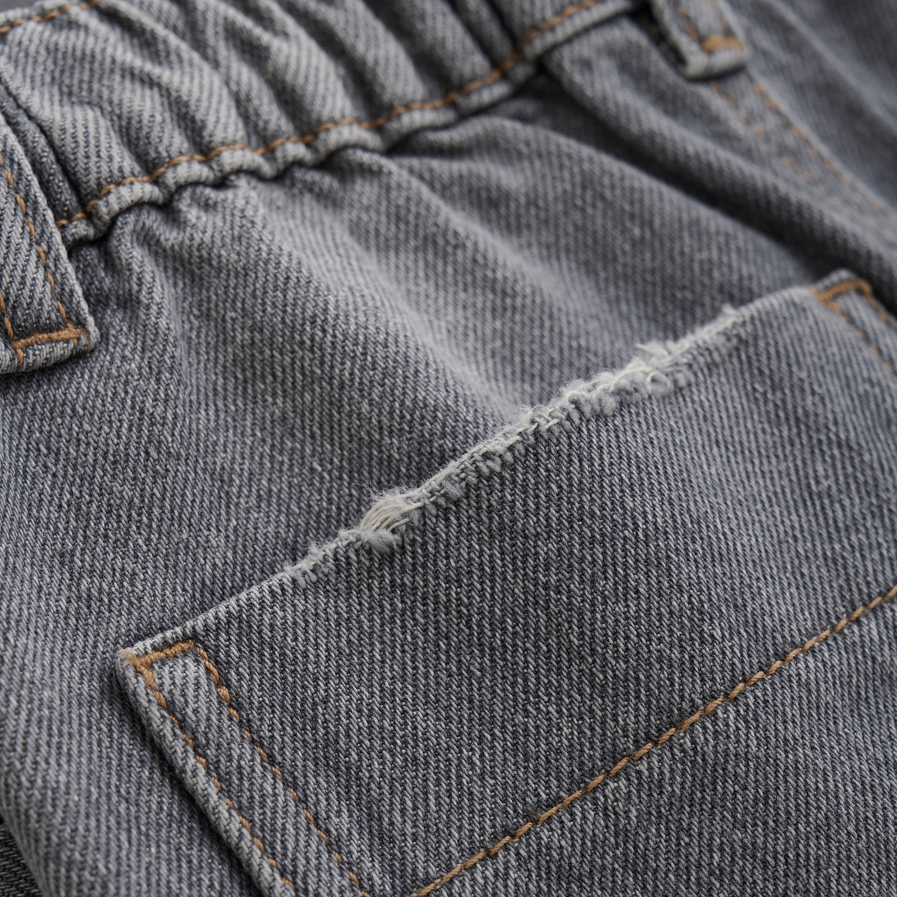 En Fant Wide Fit Jeans - Light Grey Denim Detailfoto