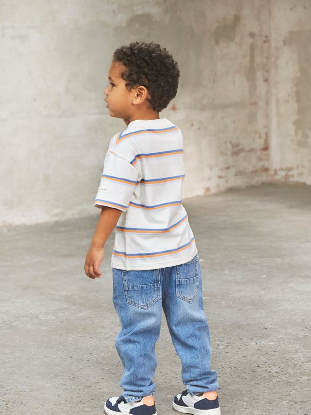 En Fant T-Shirt SS Stripe - Egret sfeer foto