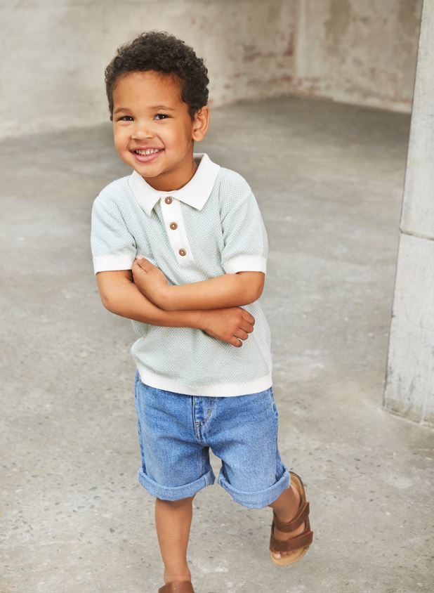 En Fant Shorts Bermuda Denim - Light Denim Blue sfeer foto