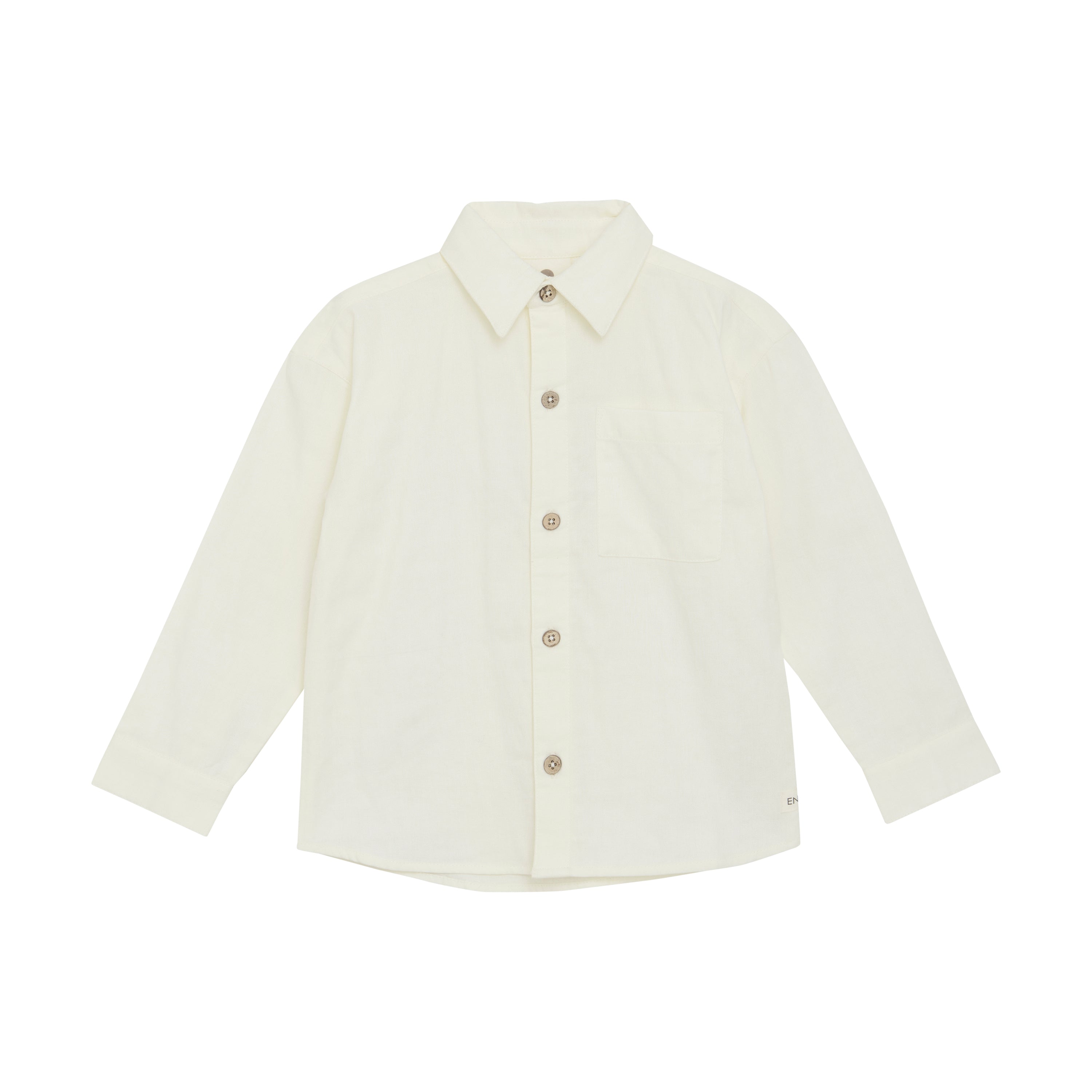 En Fant Shirt LS - Egret Voorzijde