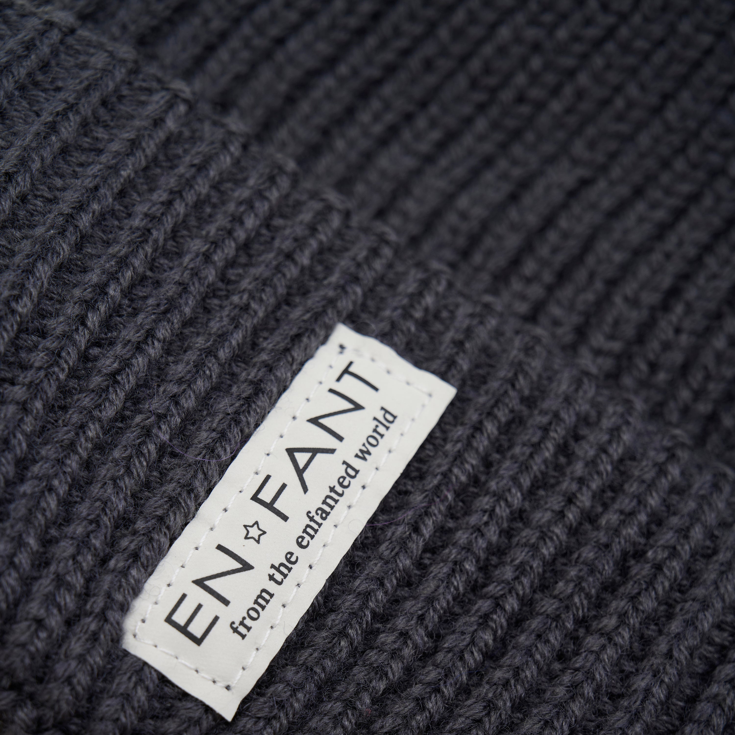En Fant Beanie W. Lining W. Jersey Lining - Ebony Detailfoto