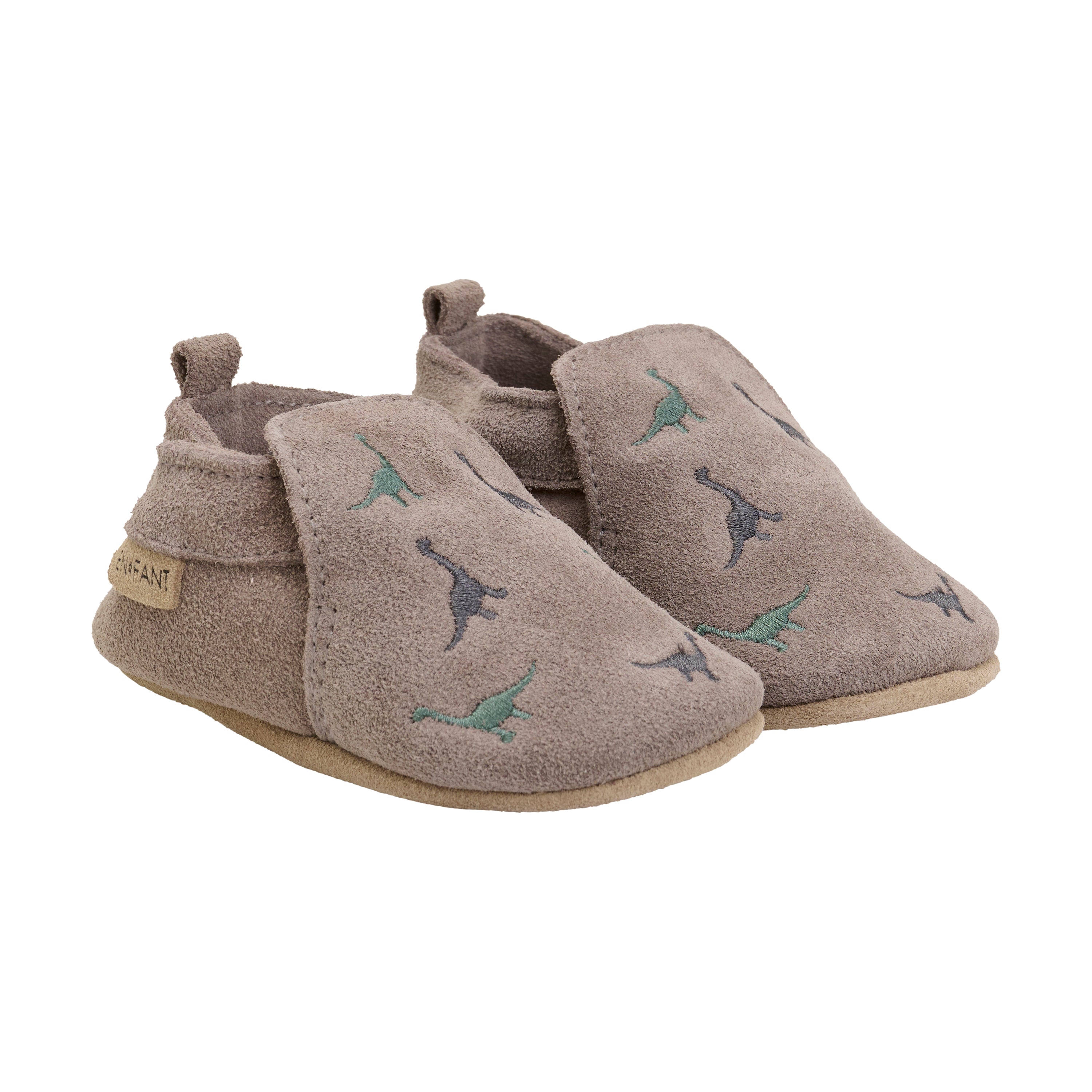En Fant Slippers Suede Embroidery - Fungi