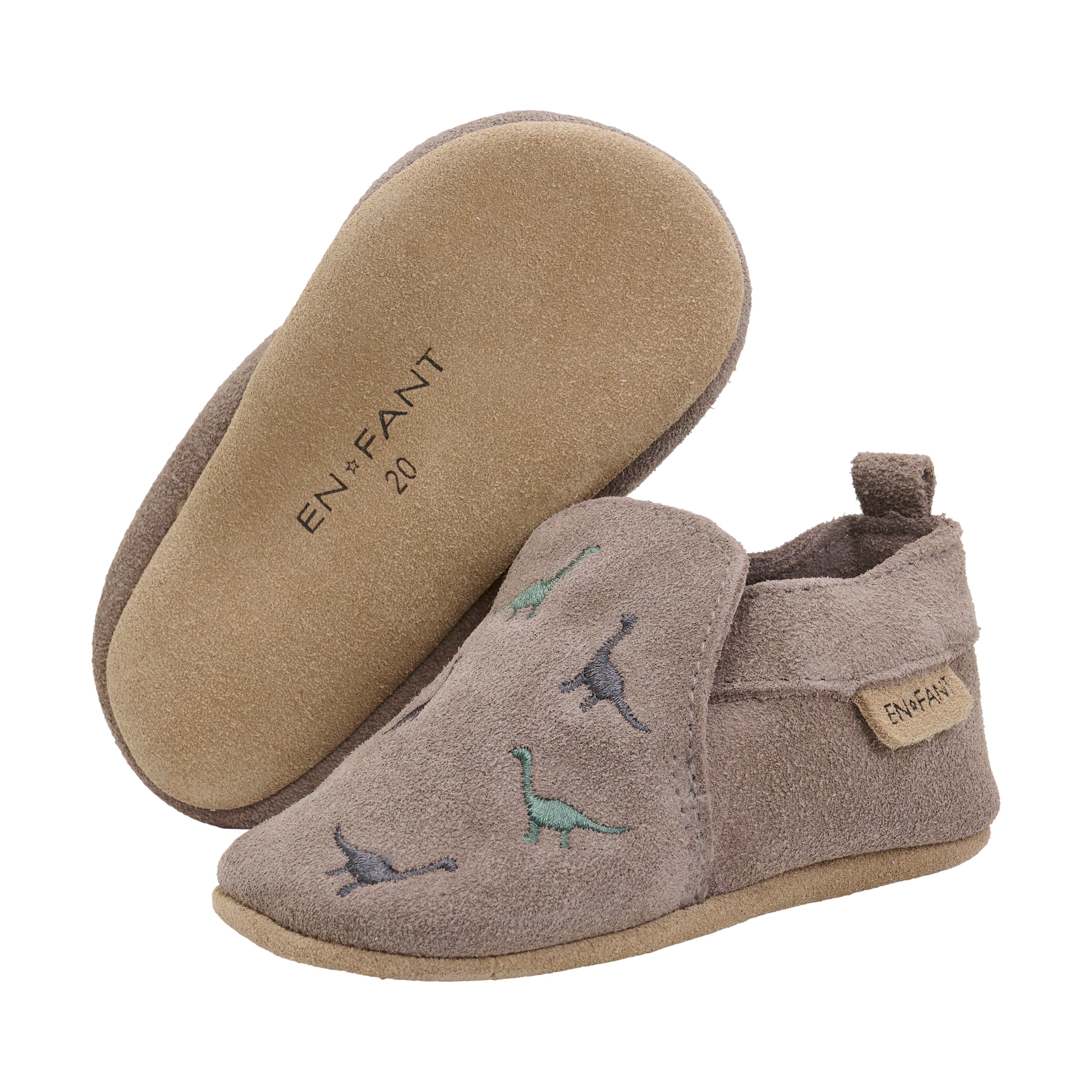 En Fant Slippers Suede Embroidery - Fungi