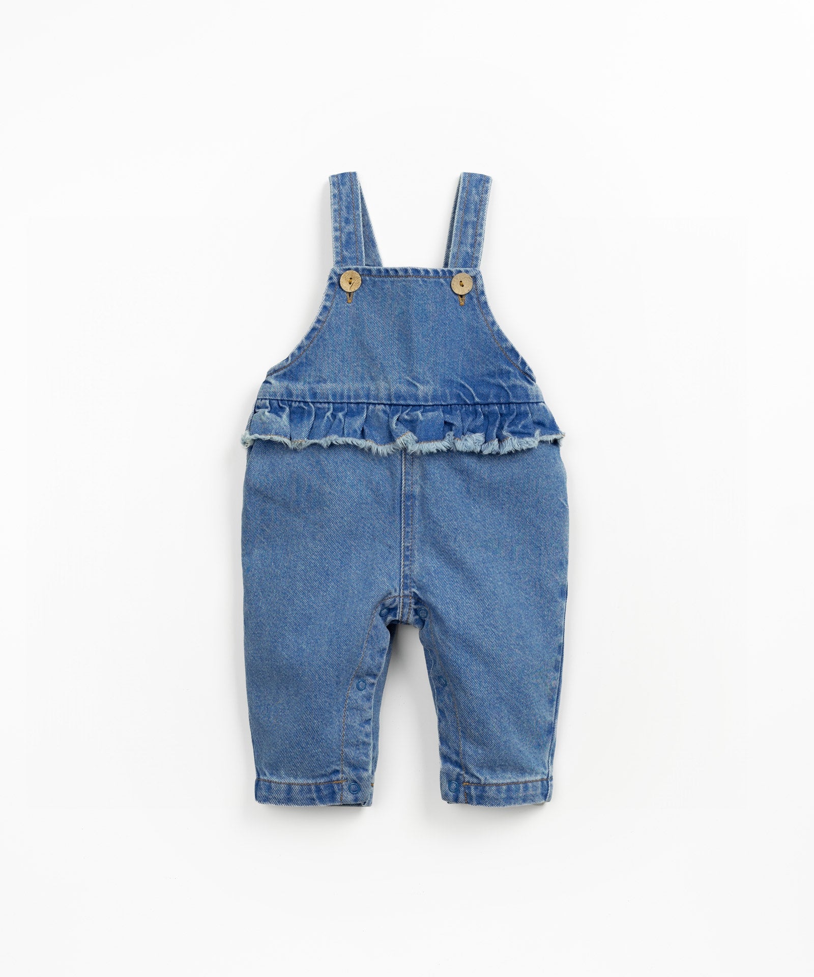 Play Up Denim Dungaree Meisje - Denim voorzijde