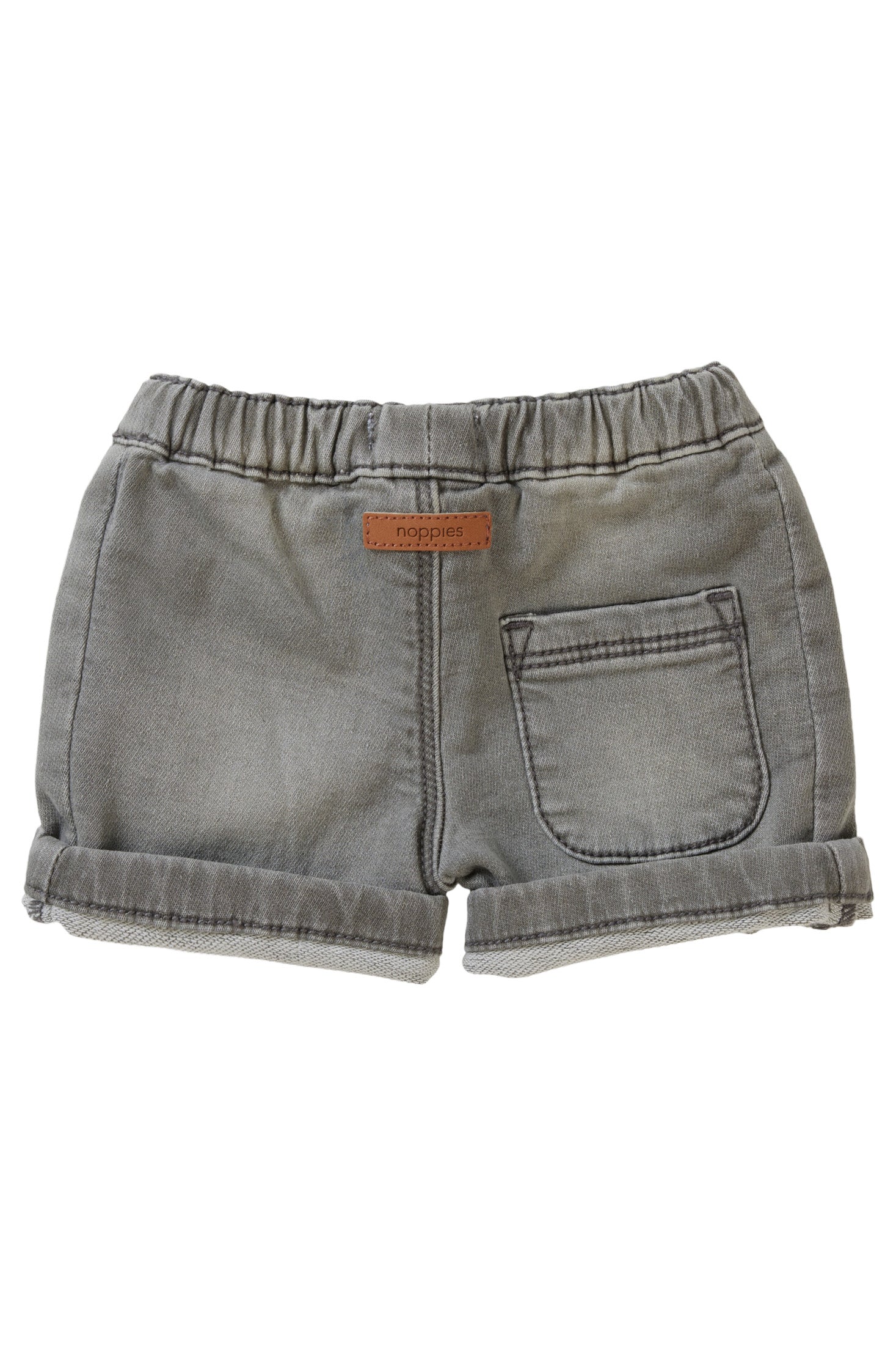 Noppies Short Burke - Light Grey Denim achterzijde