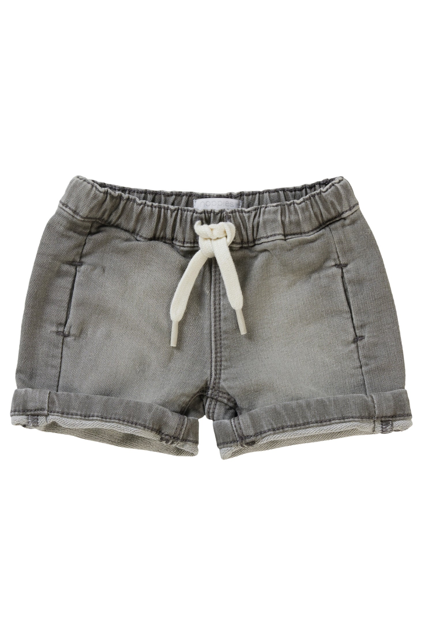Noppies Short Burke - Light Grey Denim voorzijde