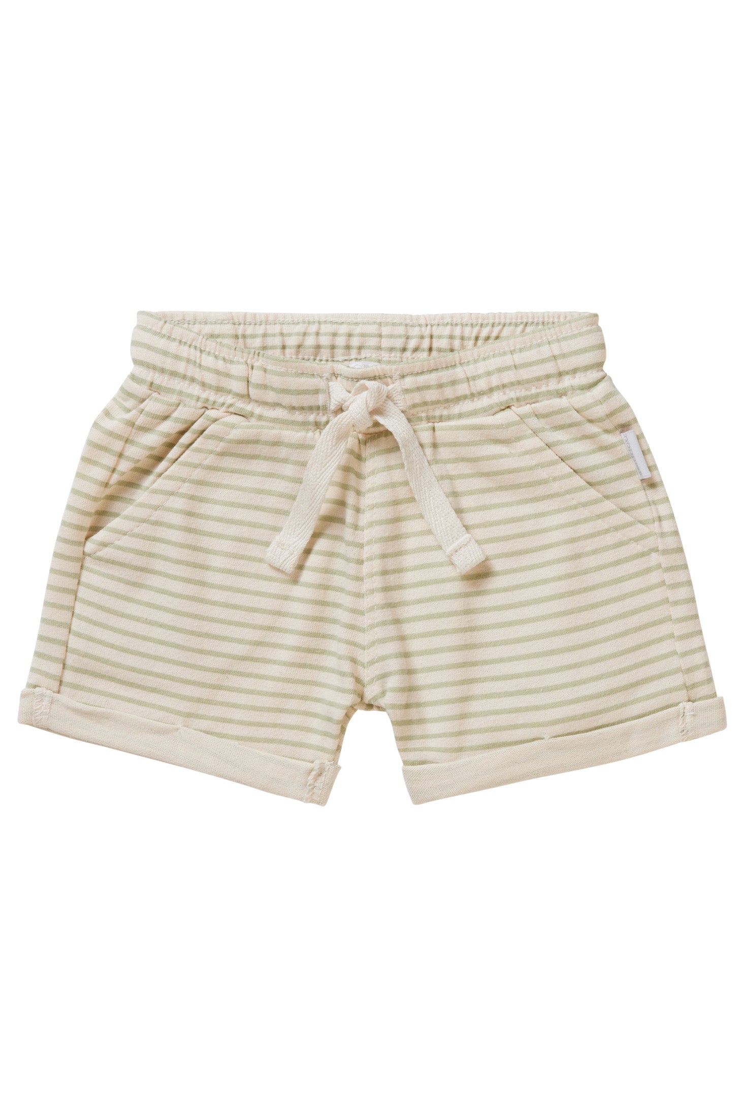 Noppies Short Basye Stripe - Desert Sage voorzijde
