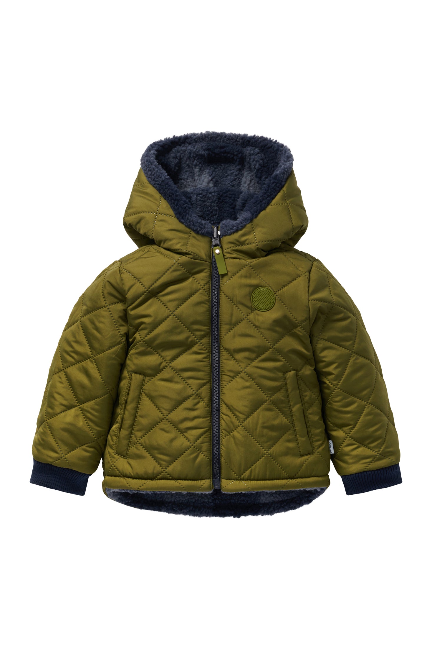 Noppies Boys Jacket Omachi Reversible - Blue voorzijde kant 2