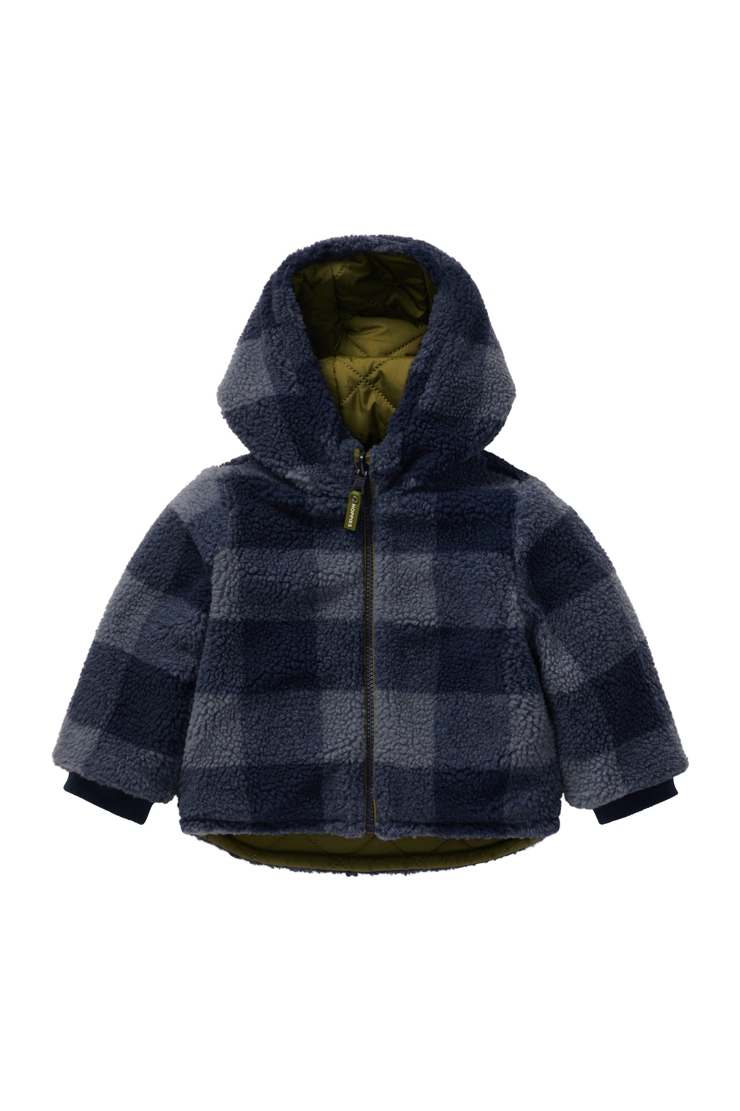 Noppies Boys Jacket Omachi Reversible - Blue voorzijde kant 1
