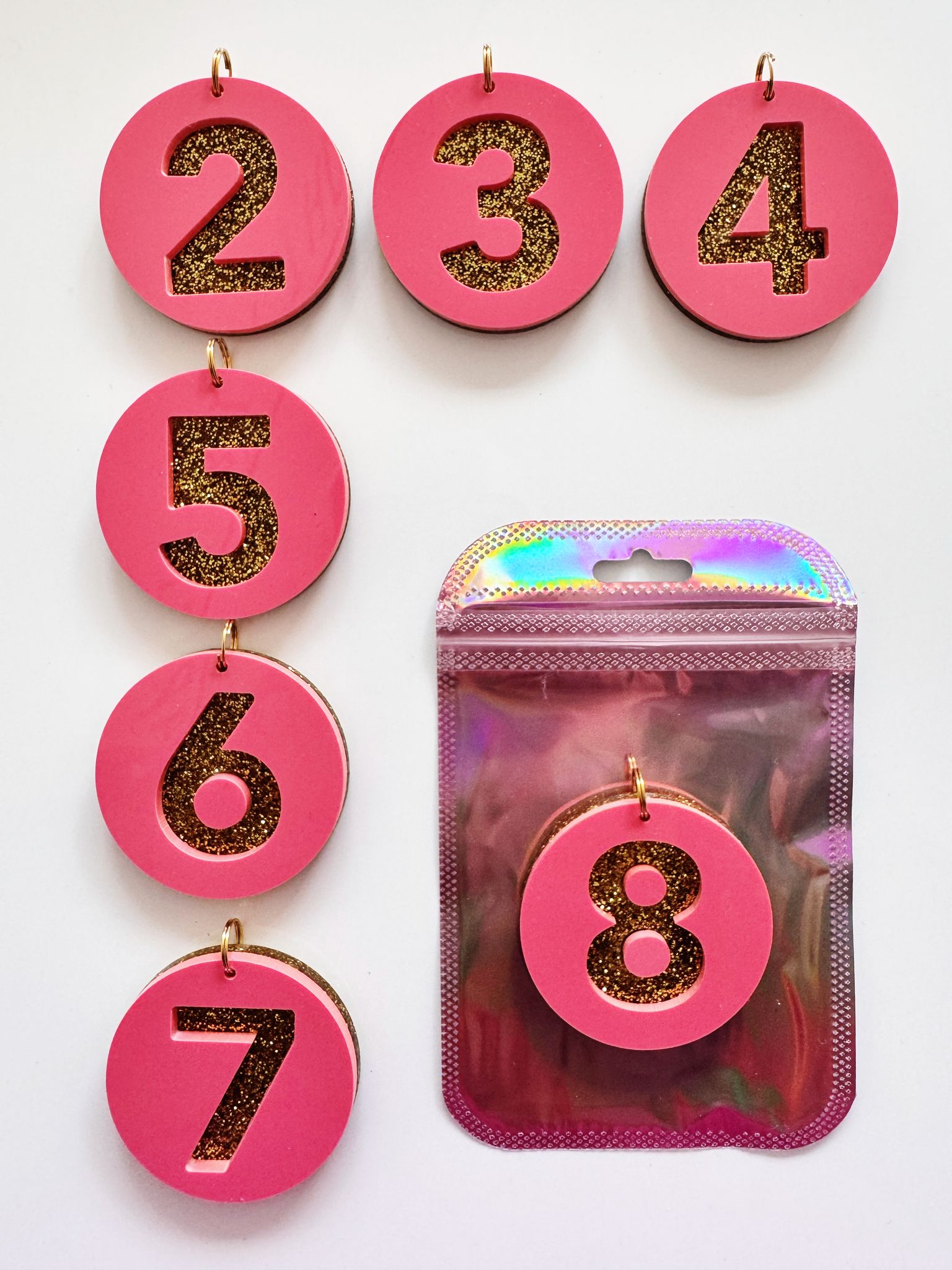 Cijfer Roze/Glitter 4 ByMelo overzicht