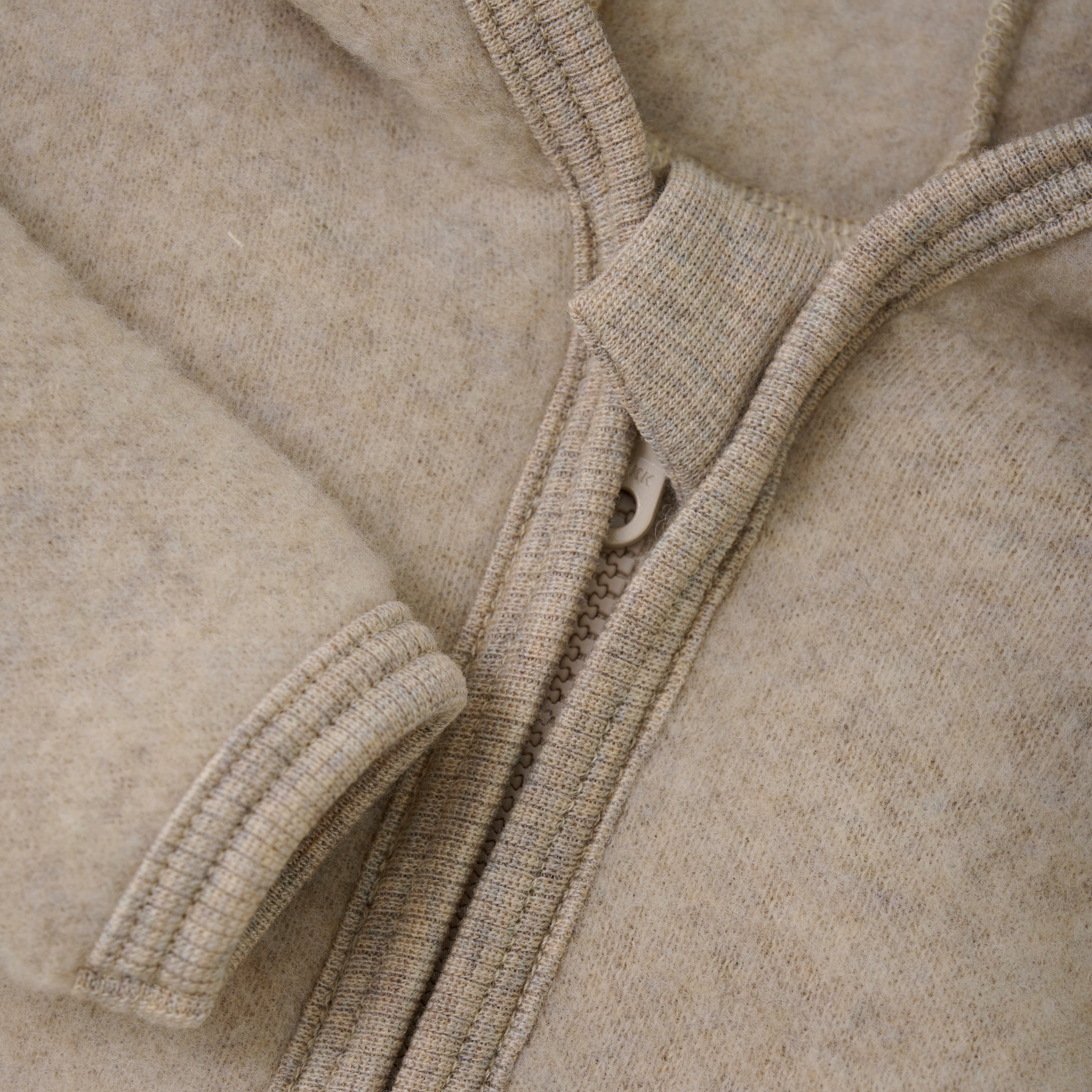 Huttelihut Jacket Wool Fleece - Camel Melange Detailfoto