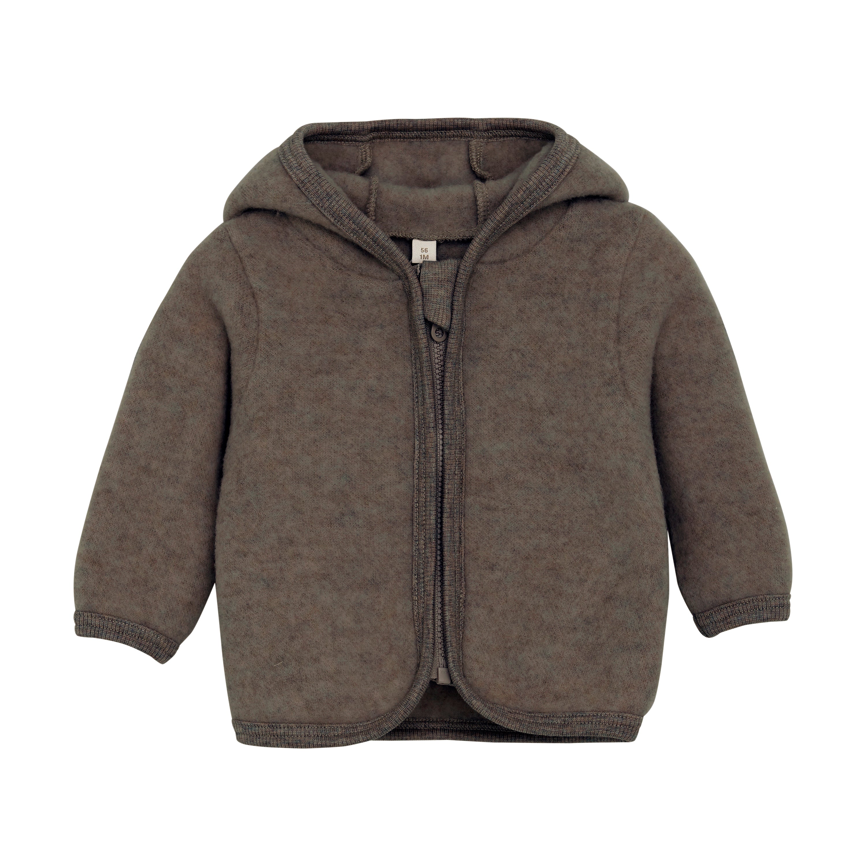 Huttelihut Jacket Wool Fleece - Brown Melange Voorzijde