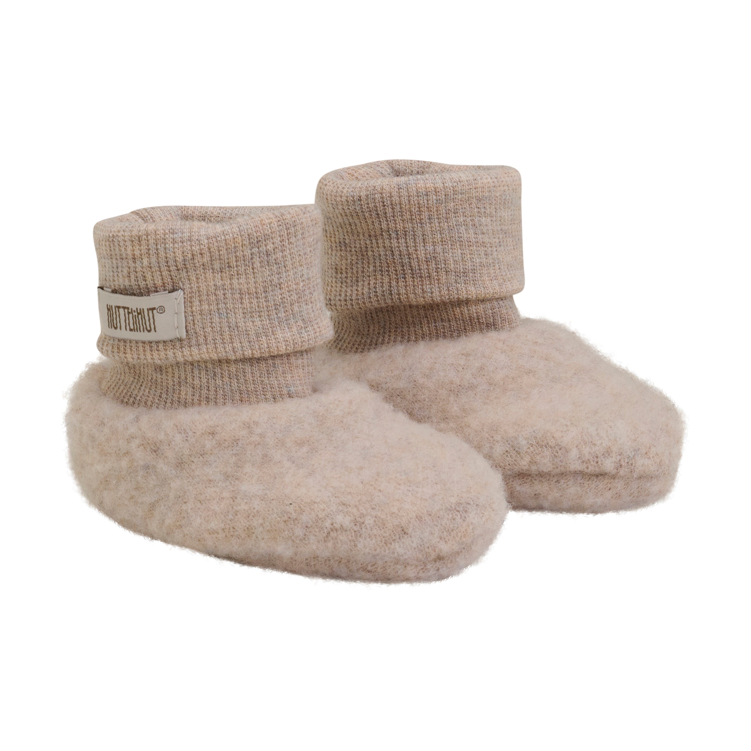 Huttelihut Footies Wool Fleece 2-layer - Camel Melange