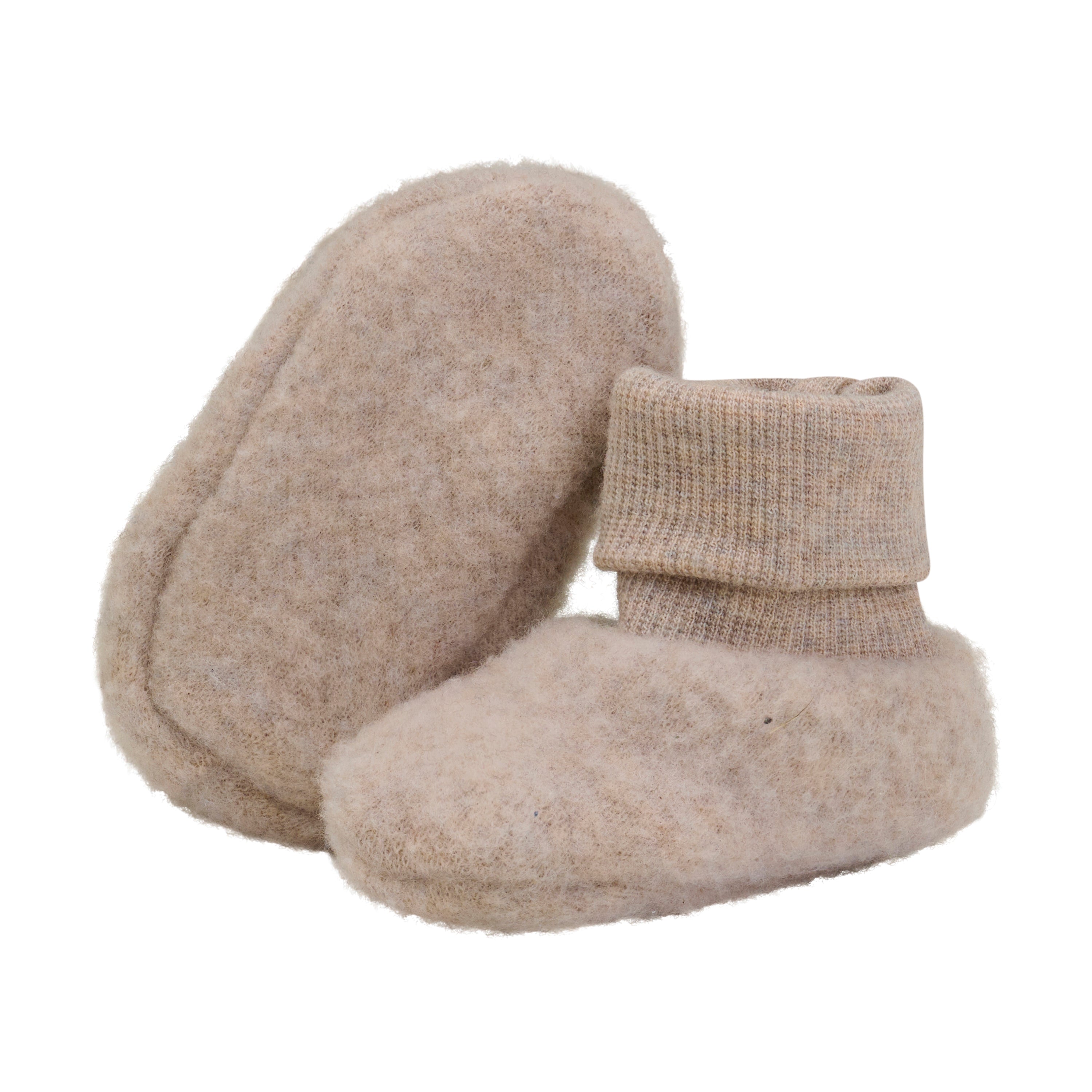 Huttelihut Footies Wool Fleece 2-layer - Camel Melange