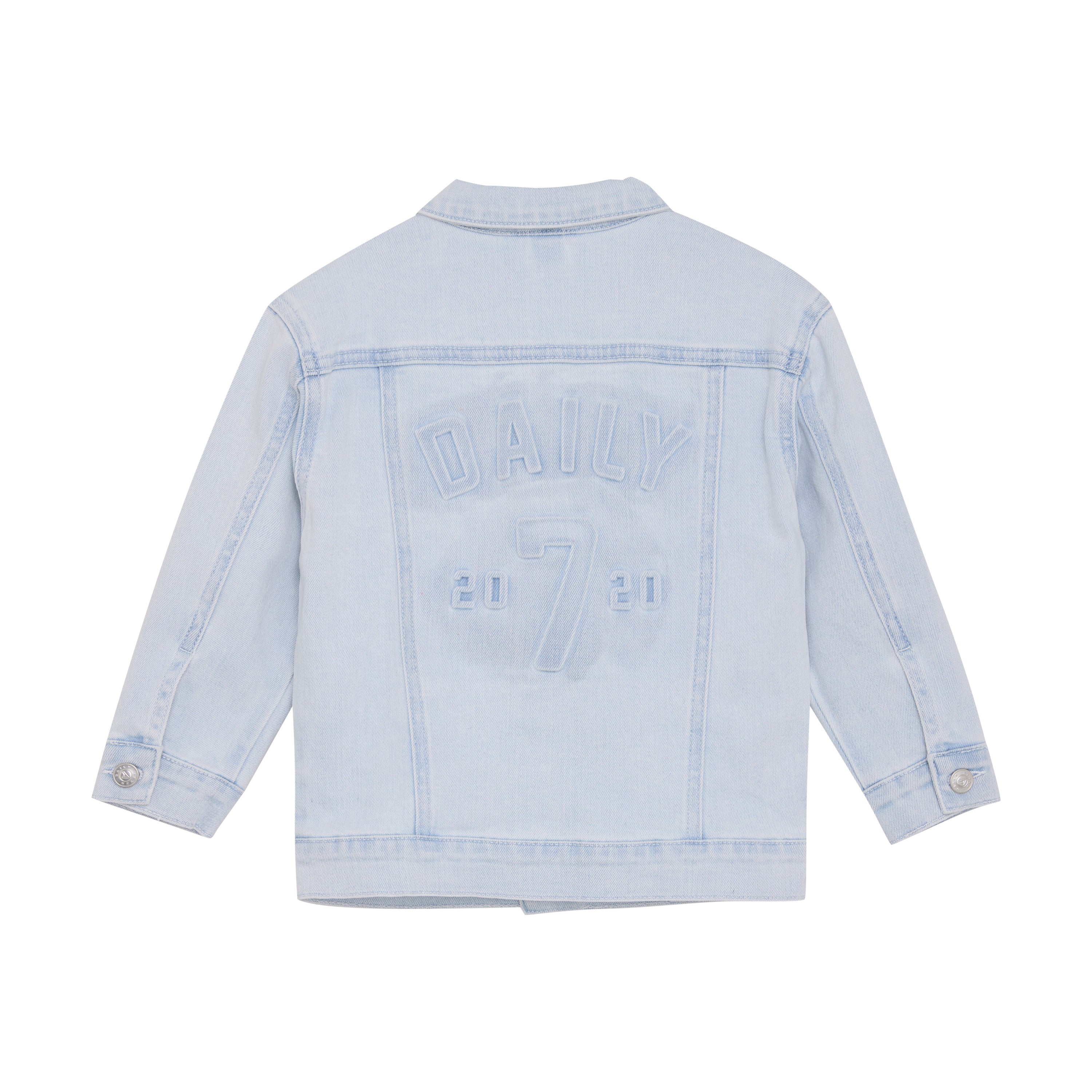 Daily7 Oversized Denim Jacket - Light Denim Blue achterzijde