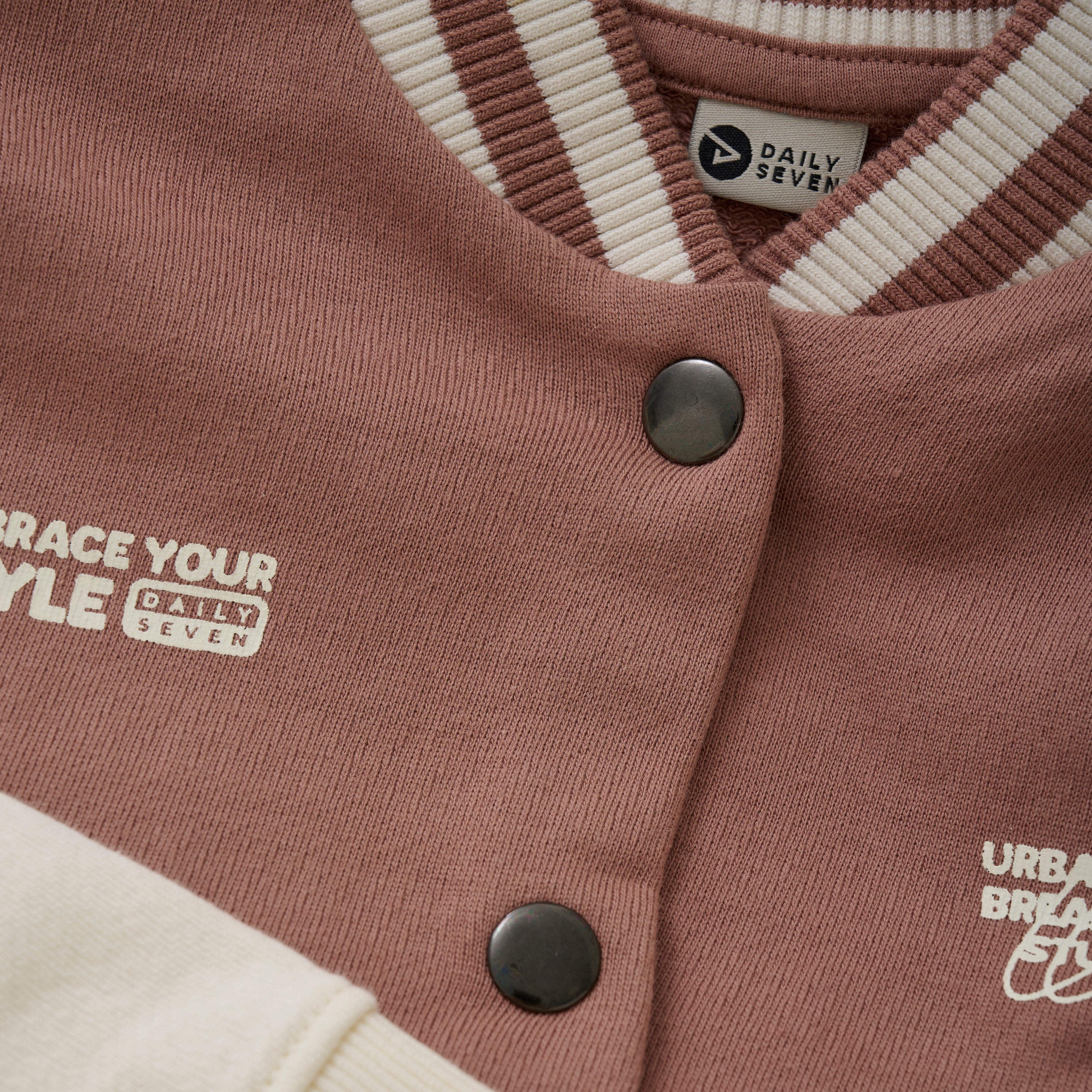 DAILY7 Oversized Bomberjacket - Burlwood detail