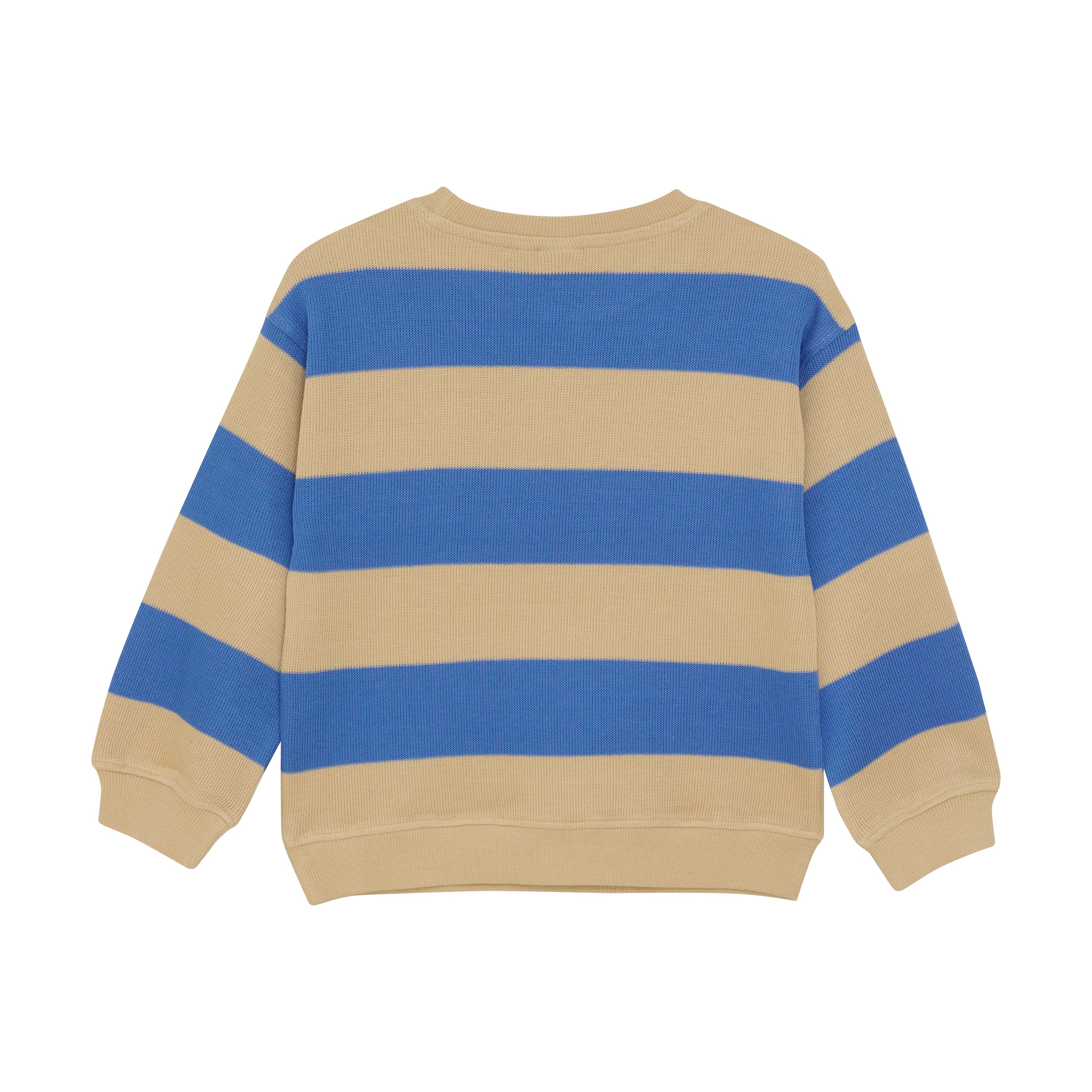 DAILY7 Oversized Sweater Big Stripe - Dusty Kobalt achterzijde