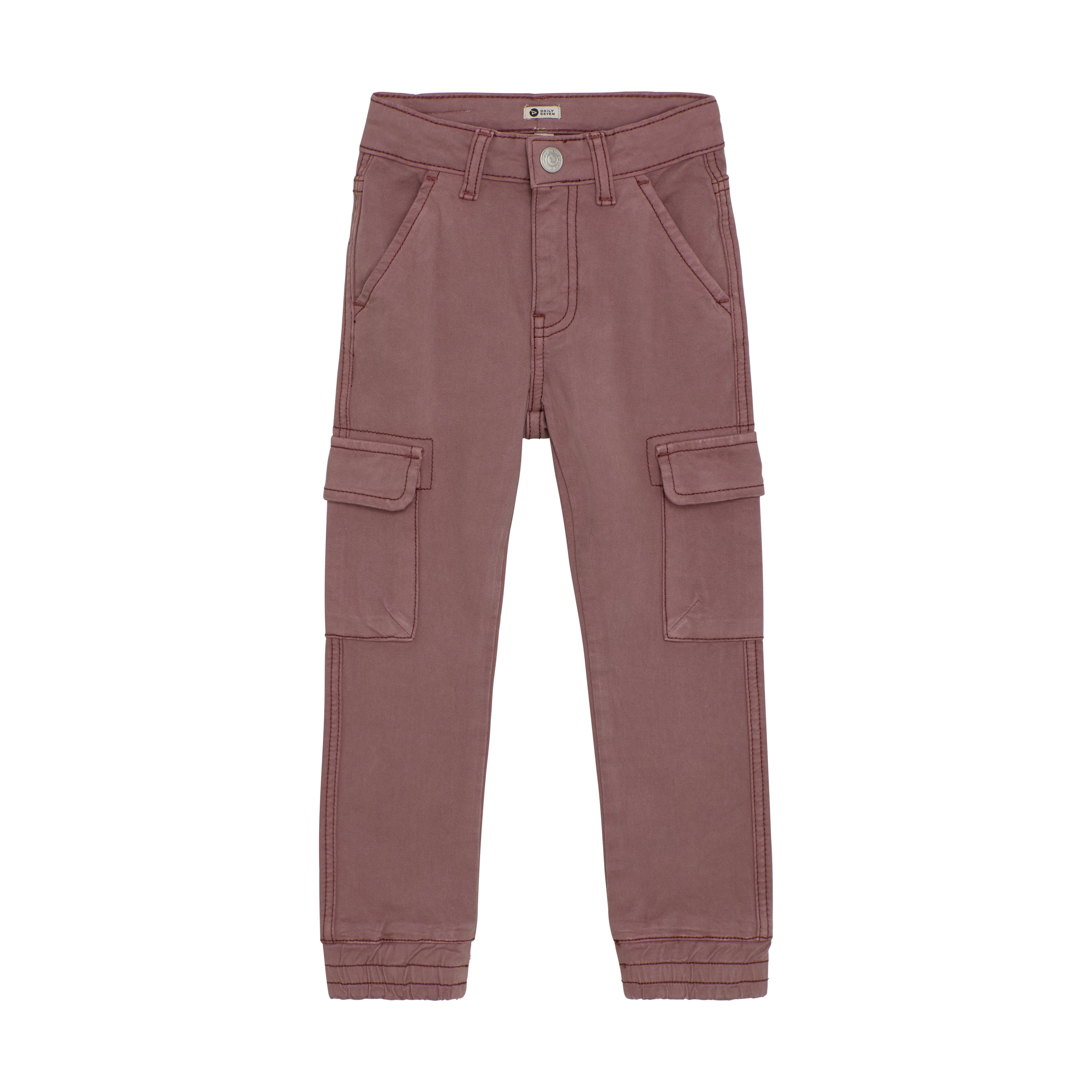 DAILY7 Twill Pants Straight Fit - Brown voorzijde