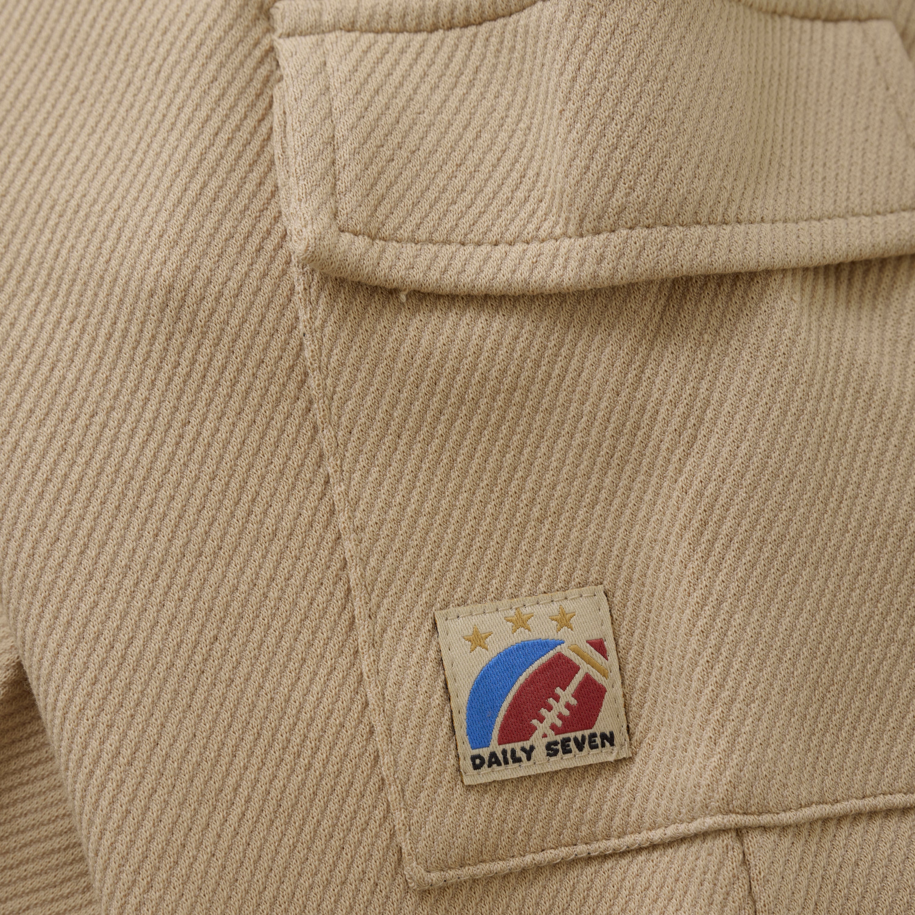 DAILY7 Cargo Pants Structure - Latte Sand detail