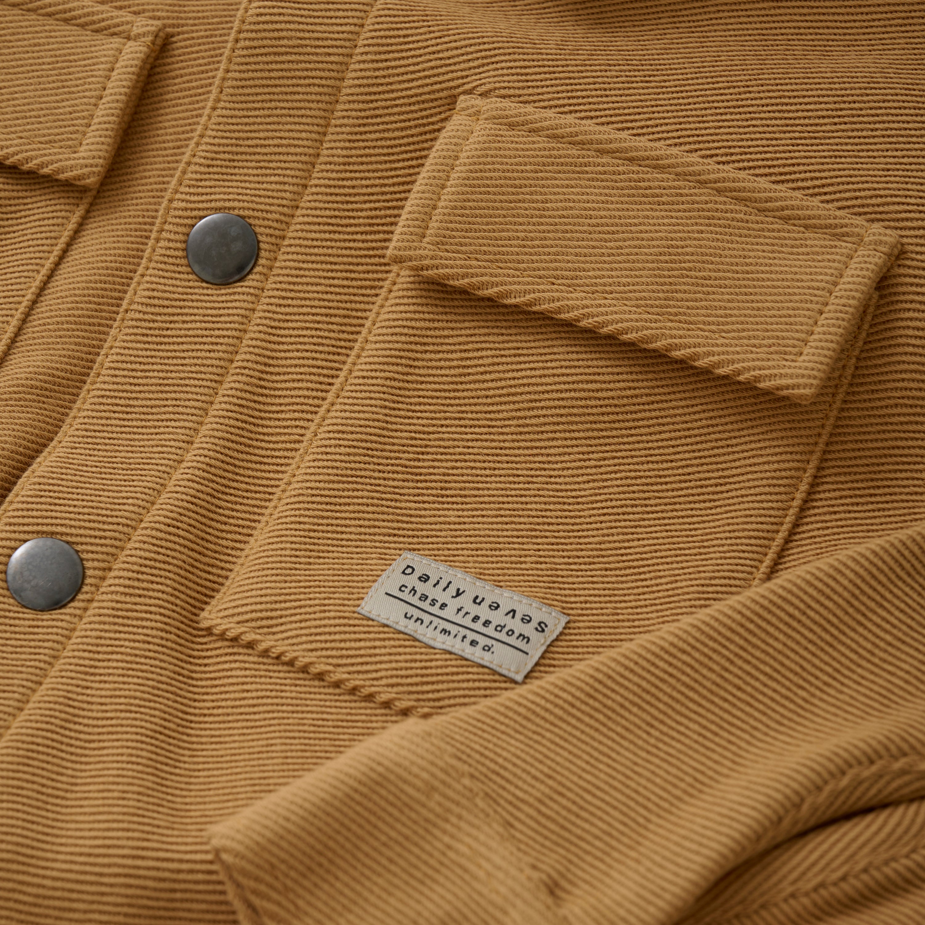 DAILY7 Shirtjacket Structure - Chestnut detail