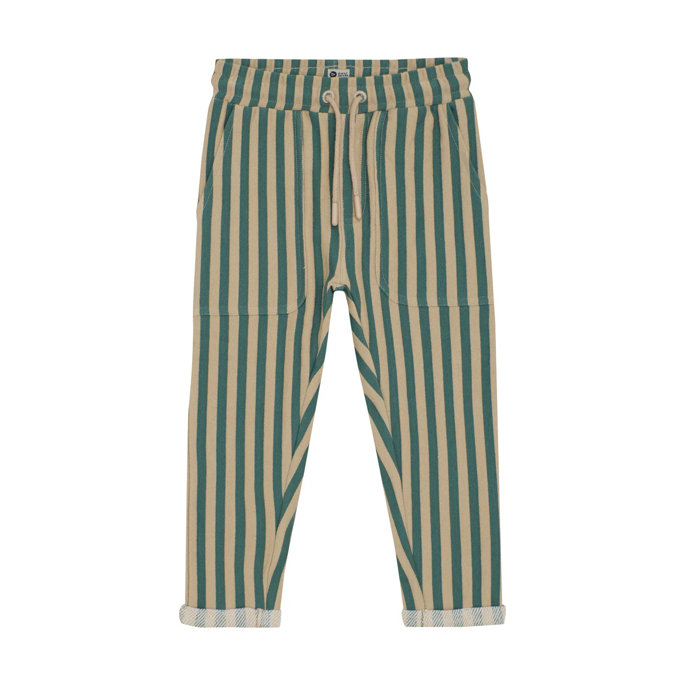 DAILY7 Jogpants Big Stripe - Blue Spruce Voorzijde