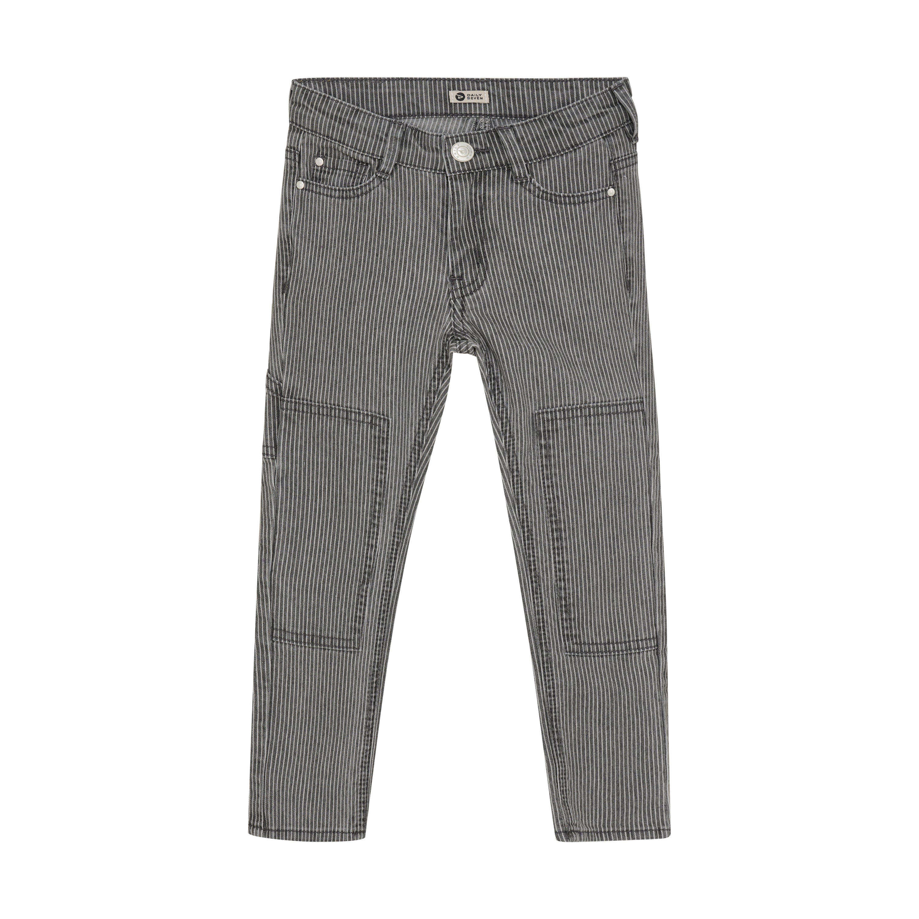 DAILY7 Straight Worker Fit Stripe - Grey voorzijde