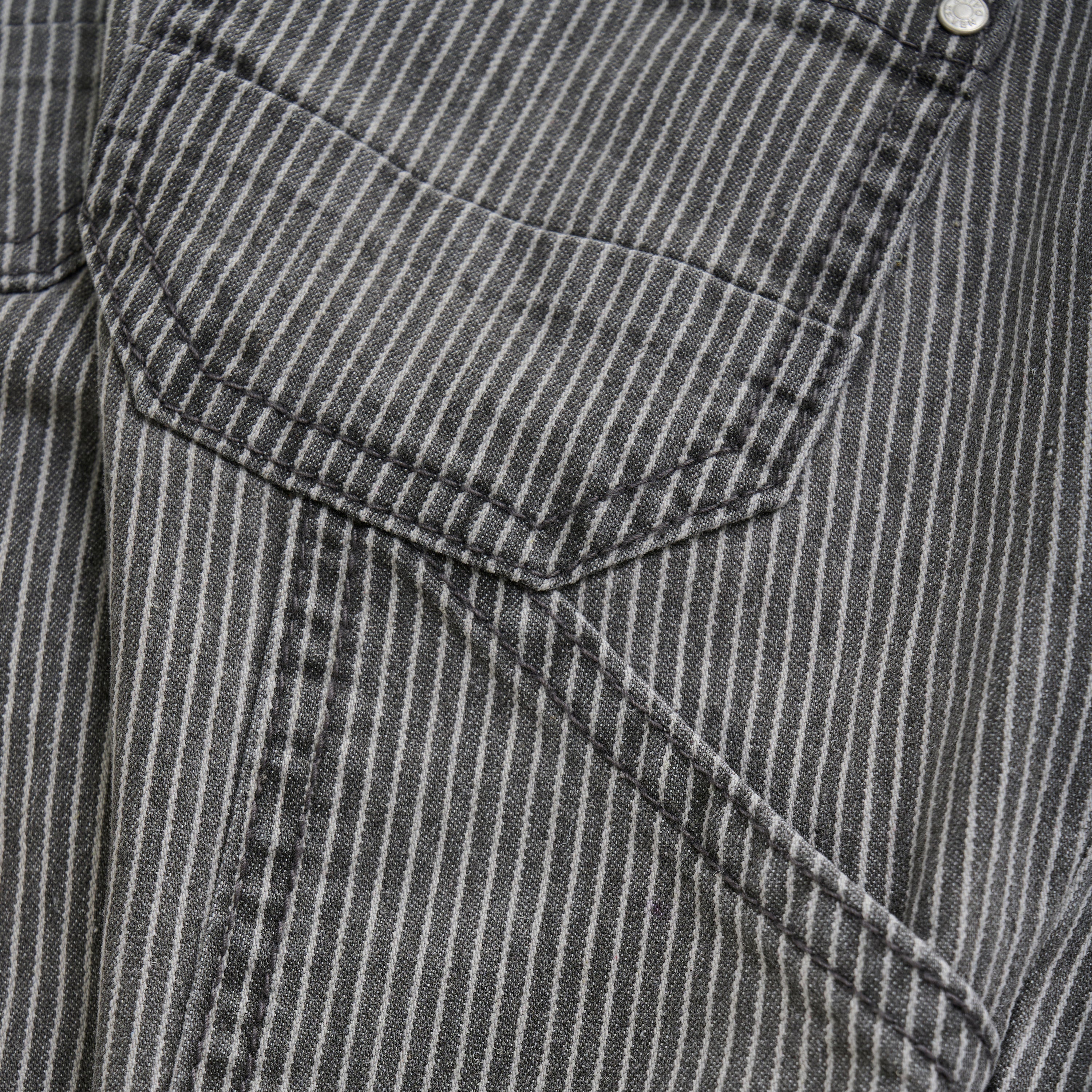 DAILY7 Straight Worker Fit Stripe - Grey detail