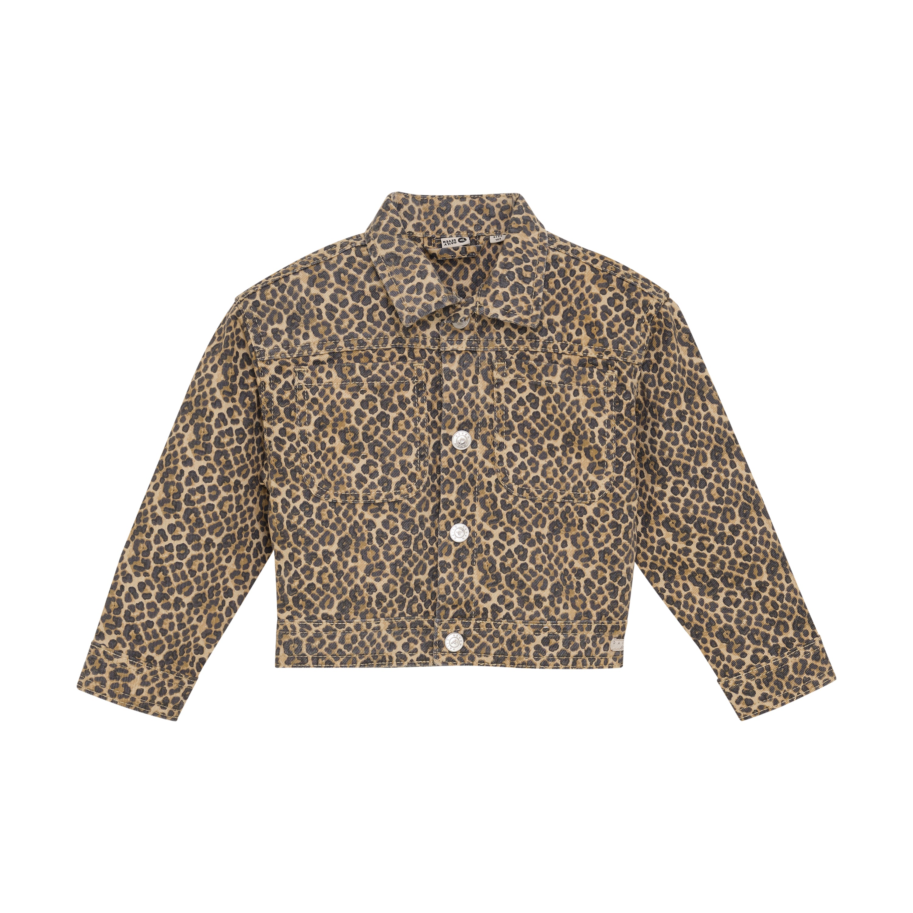 DAILY7 Twill Jacket Animal panterprint voorzijde