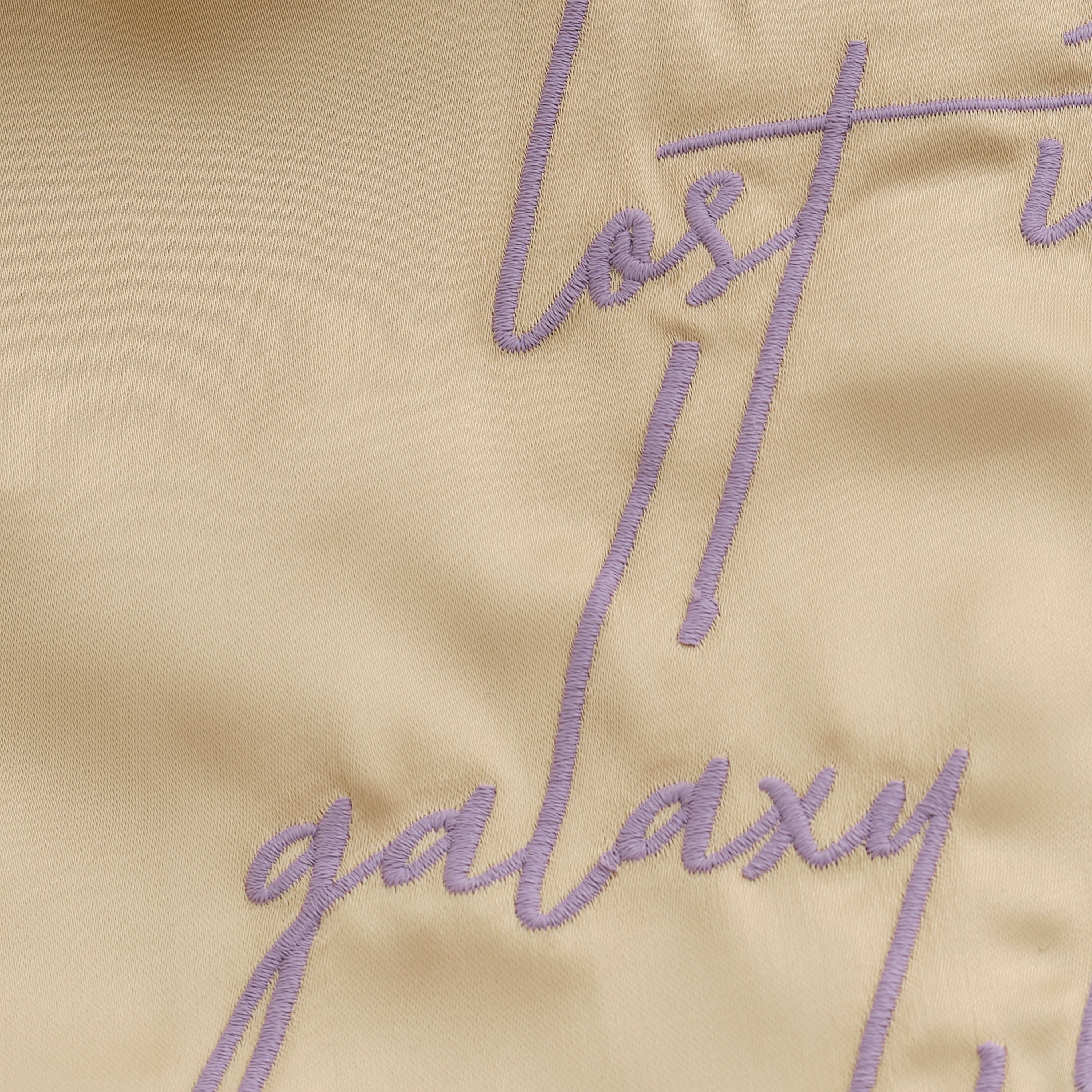 DAILY7 Satin Jacket - Latte Sand detail