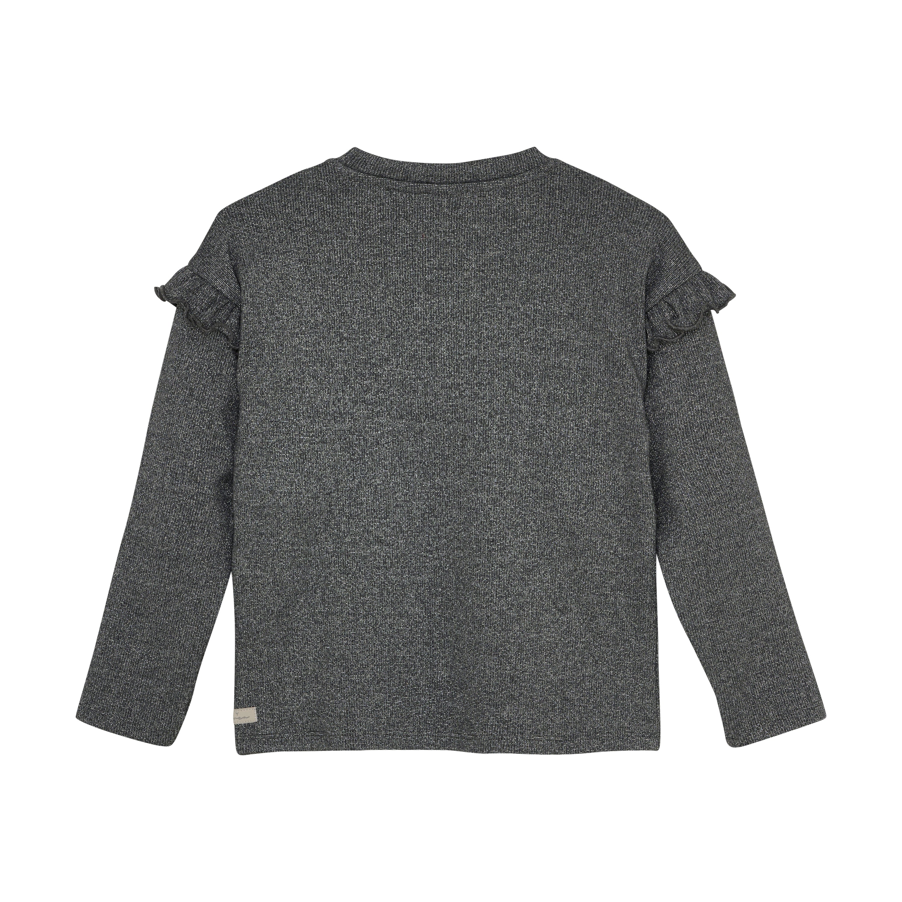 DAILY7 T-Shirt Longsleeve Ruffle - Phantom achterzijde