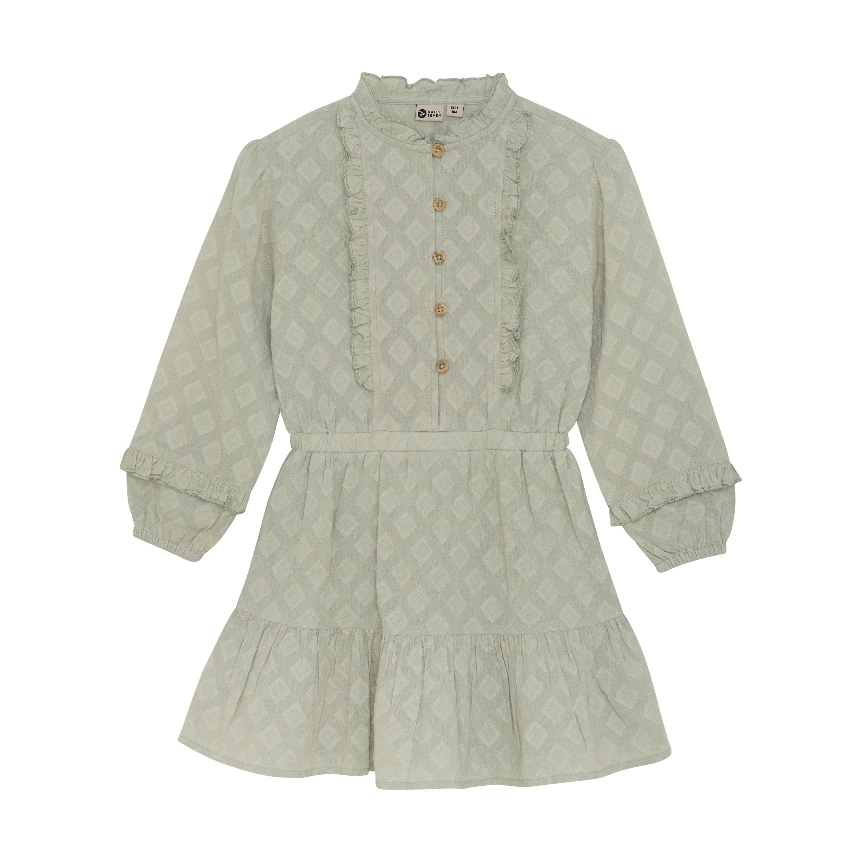 DAILY7 Dress Longsleeve Structure voorzijde