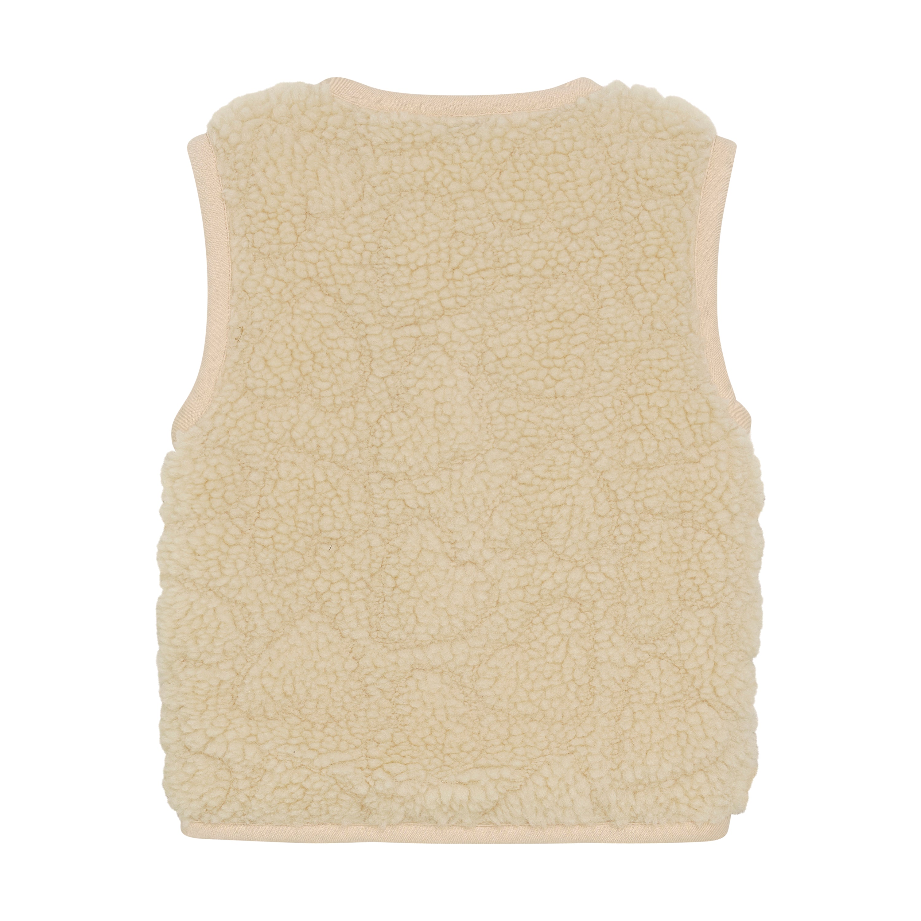 DAILY7 Teddy Gilet - Sandshell achterzijde