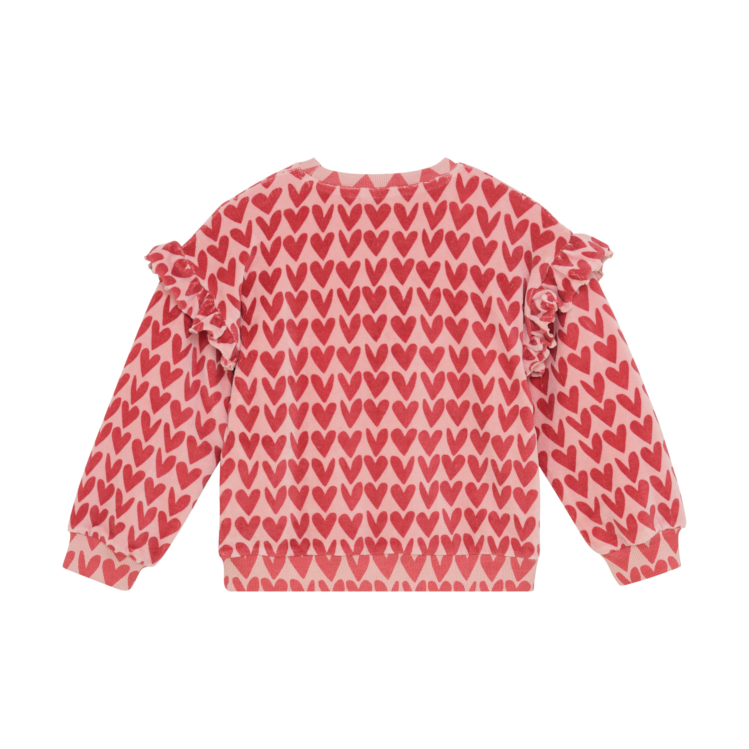DAILY7 Sweater Heart Print - Pale Mauve achterzijde