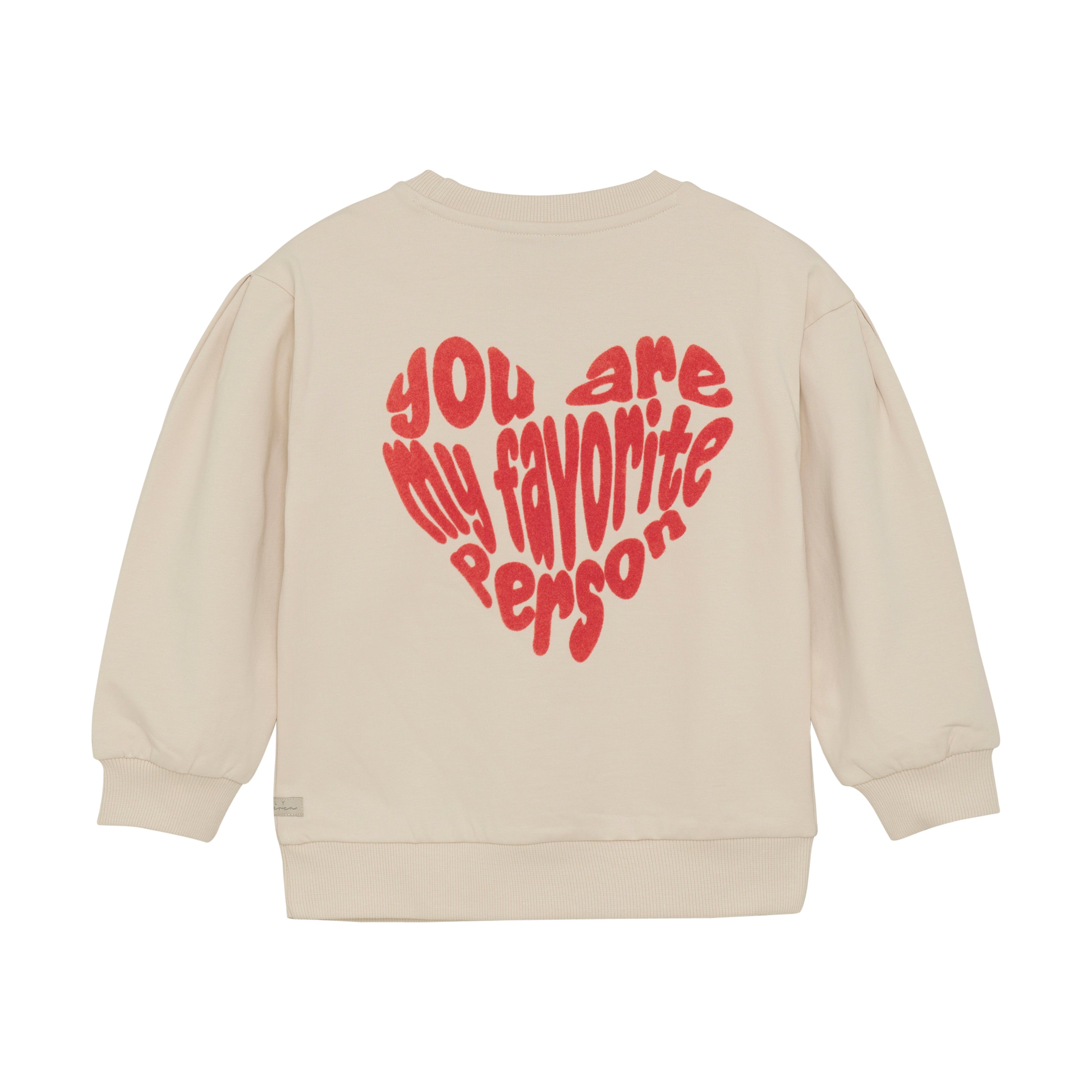 DAILY7 Sweater Brushed Backprint - Sandshell achterzijde